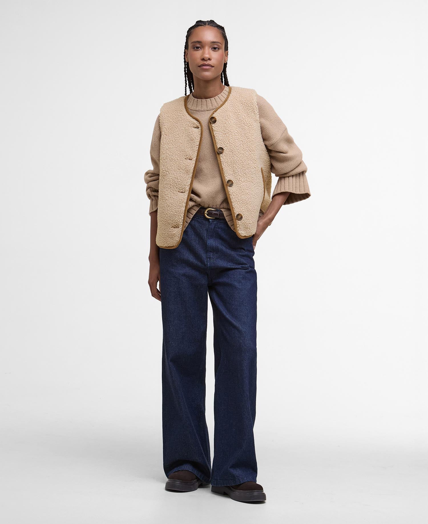 Luciana Fleece Gilet - Natural