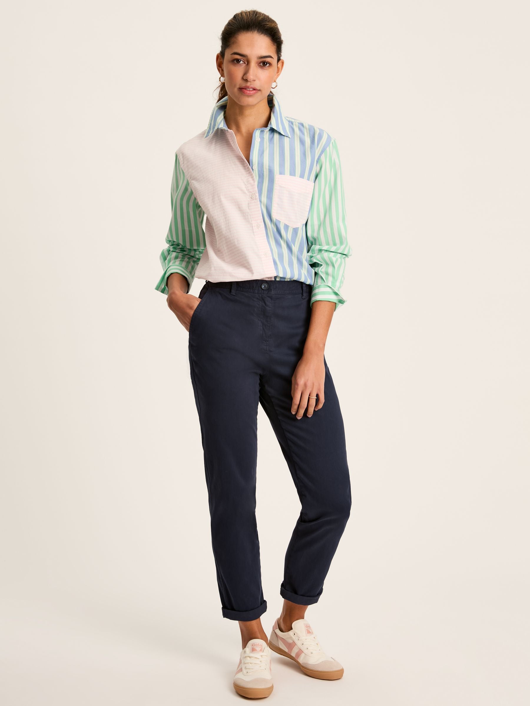 Navy Slim Fit Chino Trousers