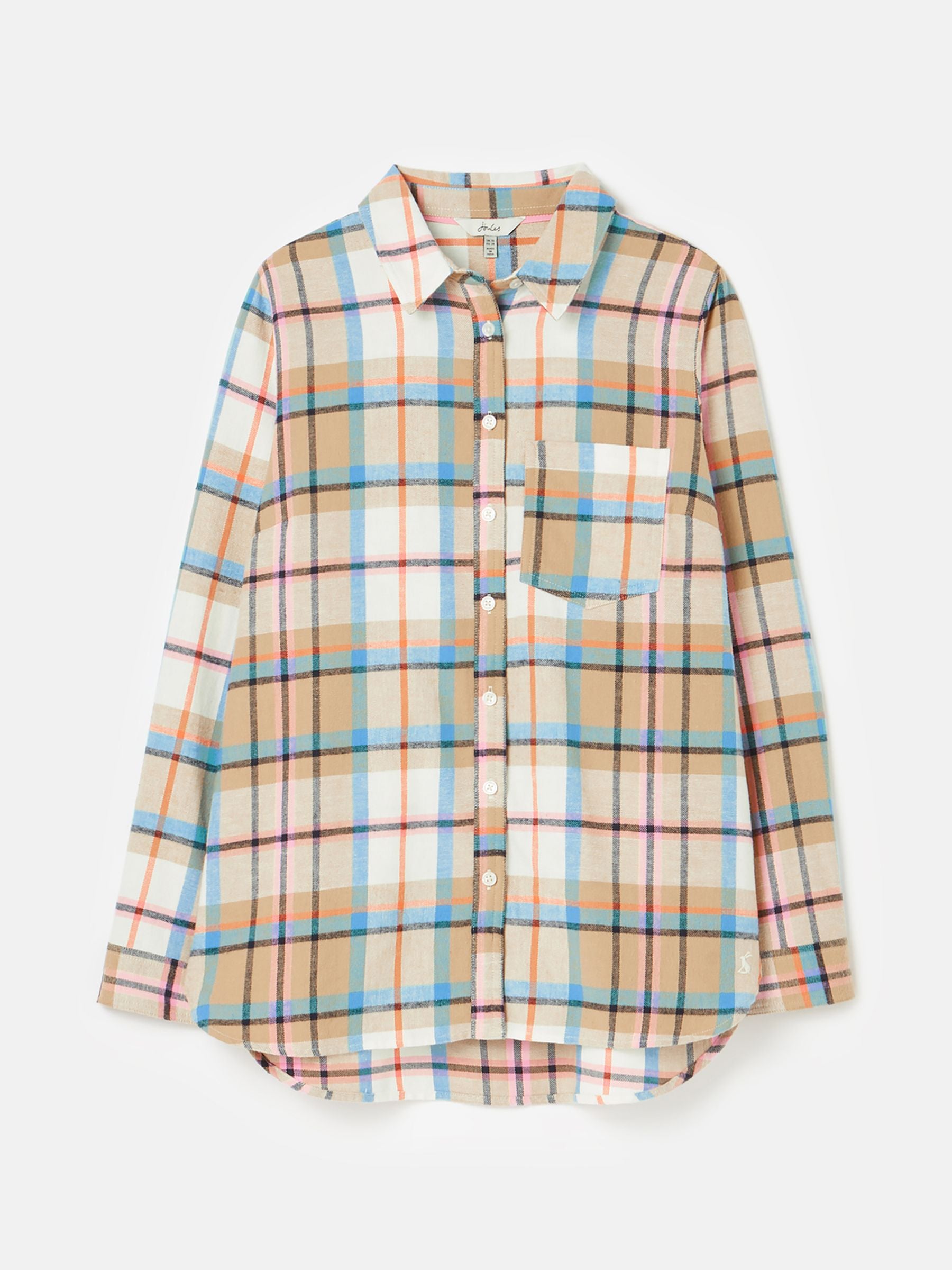 Lorena Brushed Shirt - Creme Check