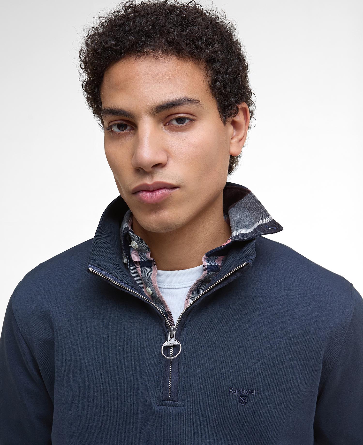 Lambeth Interlock Half-Zip Sweatshirt - Navy