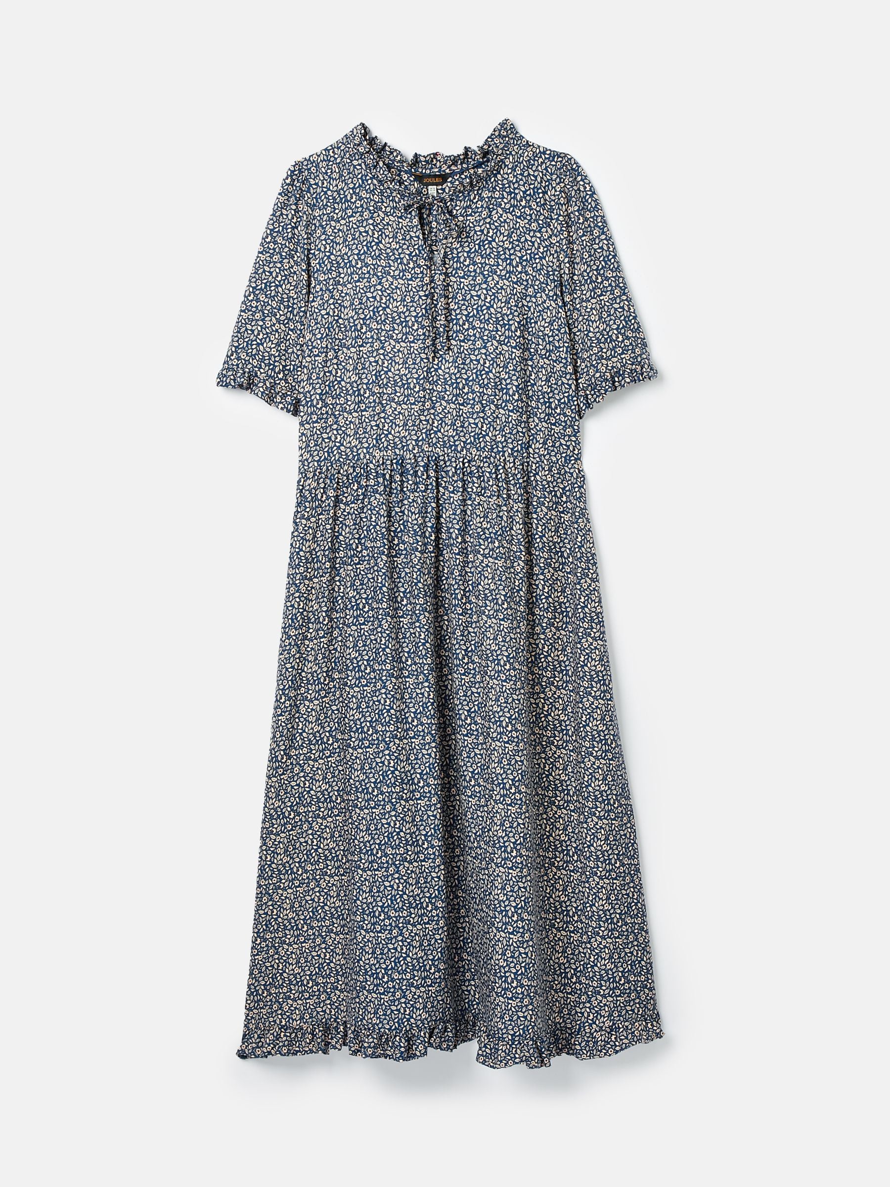 Layla Blue Frilled Midi Dress