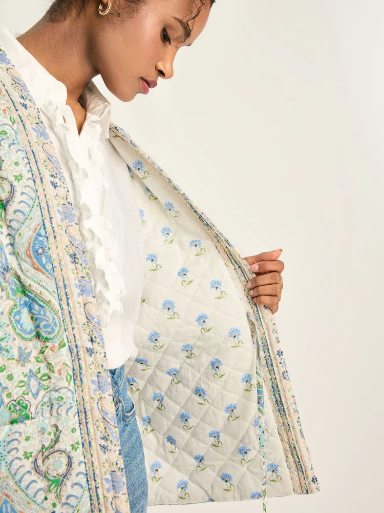 Blakeney Relaxed Fit Paisley Cotton Quilted Jacket