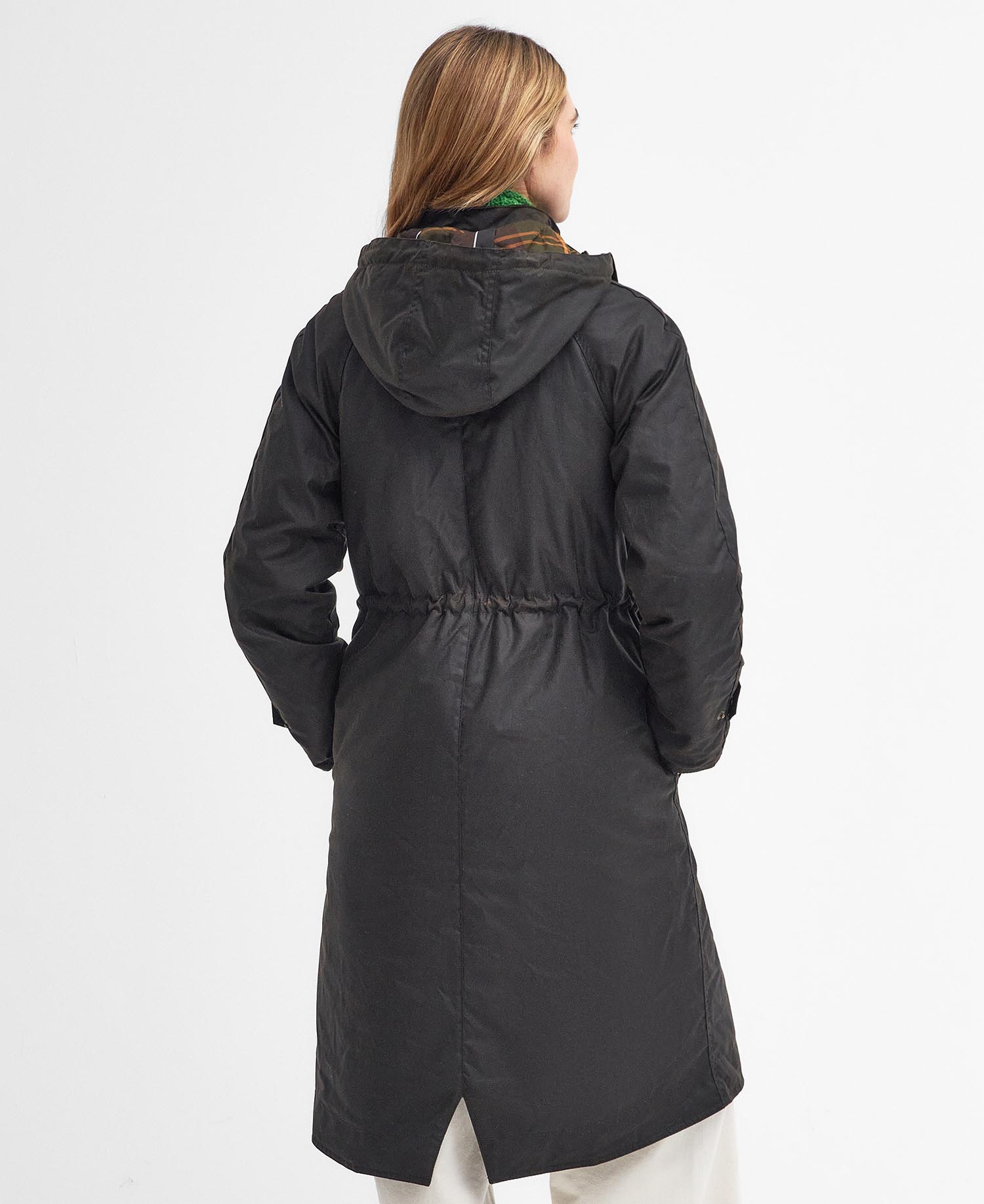 Long Cannich Waxed Jacket - Olive/Classic
