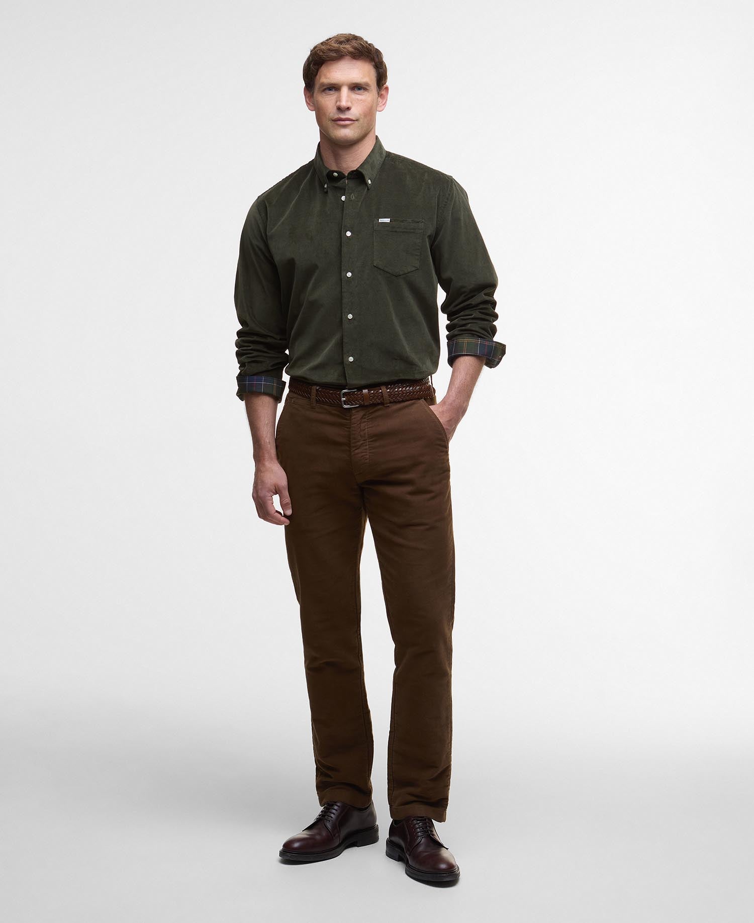 Jesmond Regular Long-Sleeved Shirt - Olive