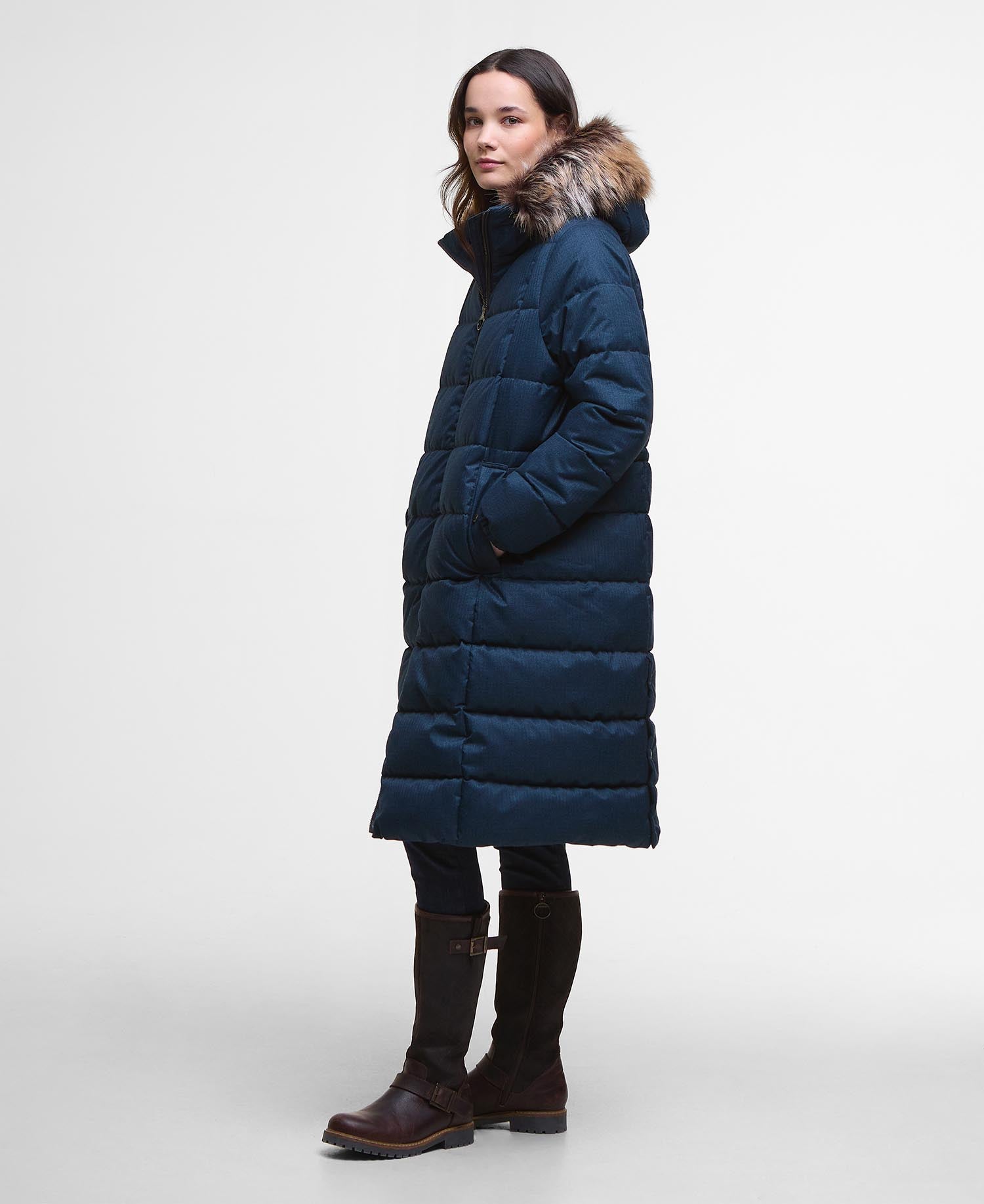 Marjoram Puffer Jacket - Dark Navy/Blackwatch