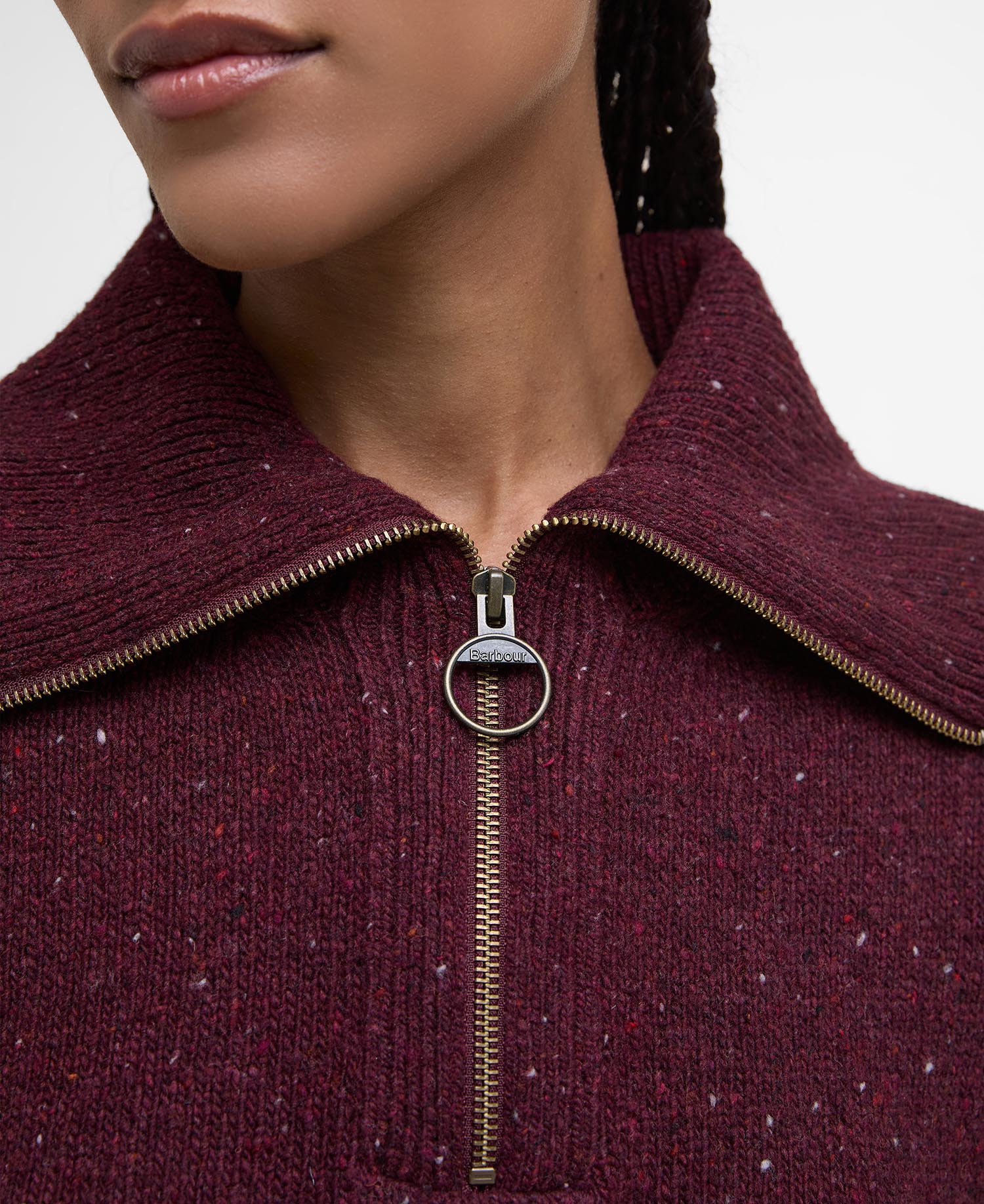 Lavensdale Half-Zip Jumper - Black Cherry
