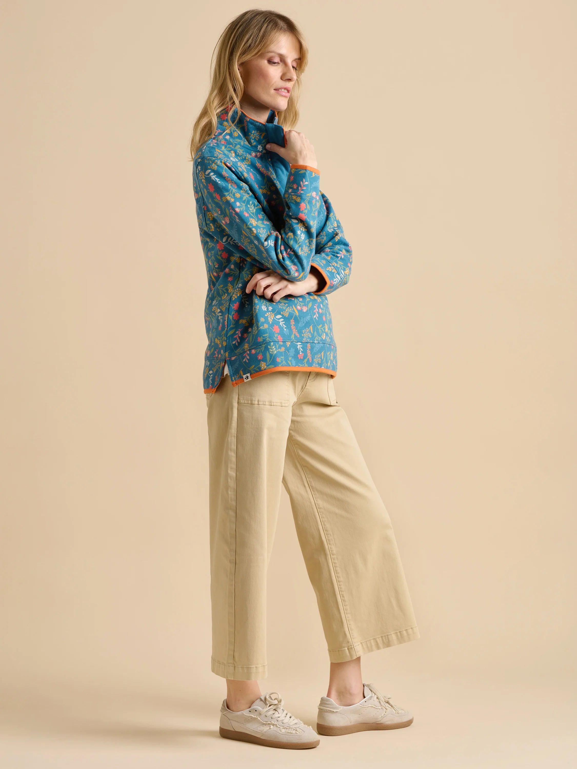 Teal Shoreline Meadow Quarter Zip