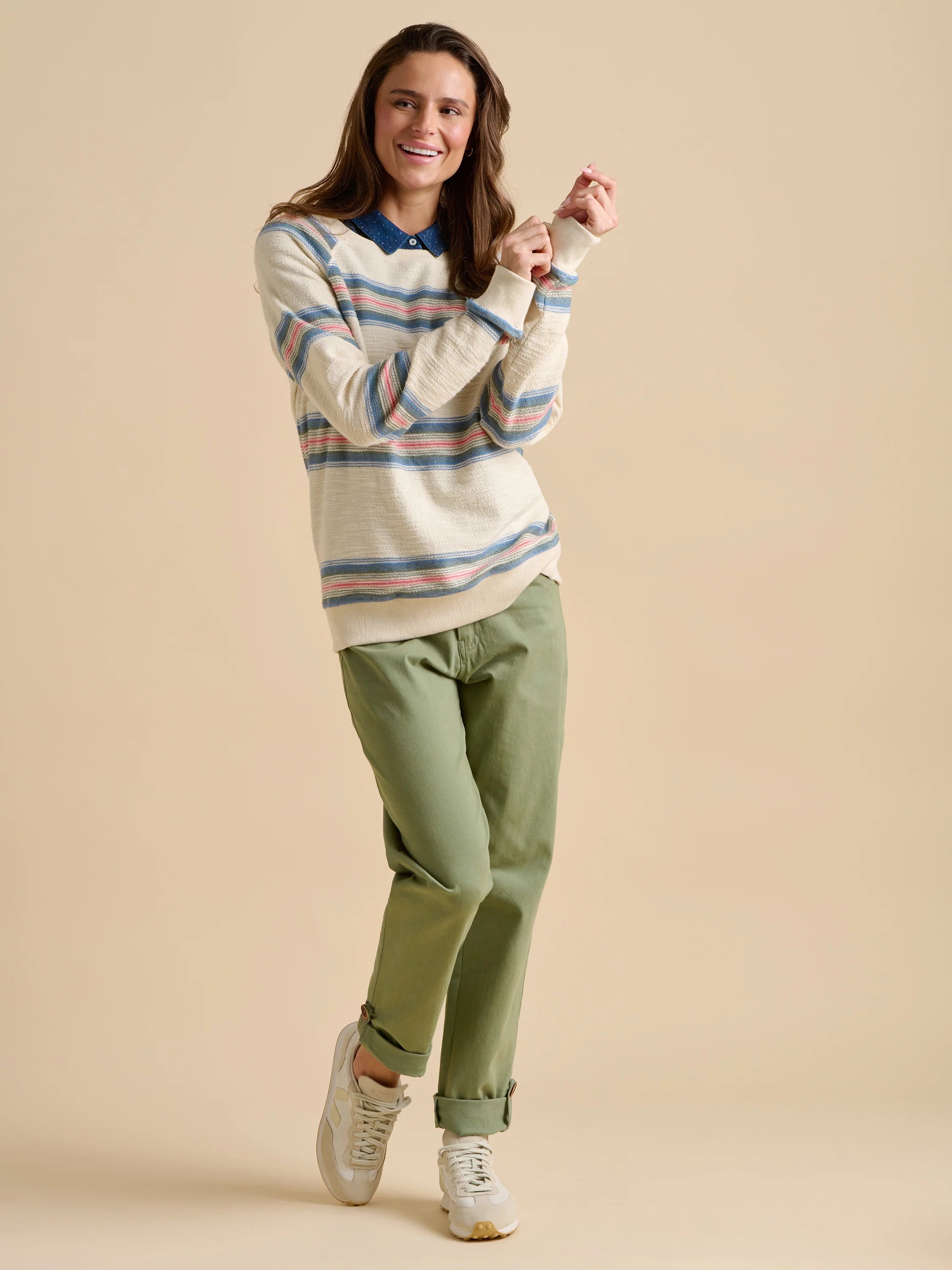 Harbour Stripe Crew Neck Sweatshirt
