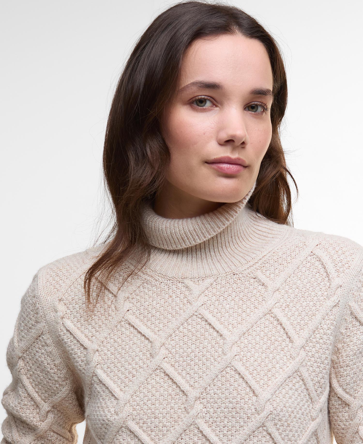 Burne Roll Neck Jumper - Oatmeal