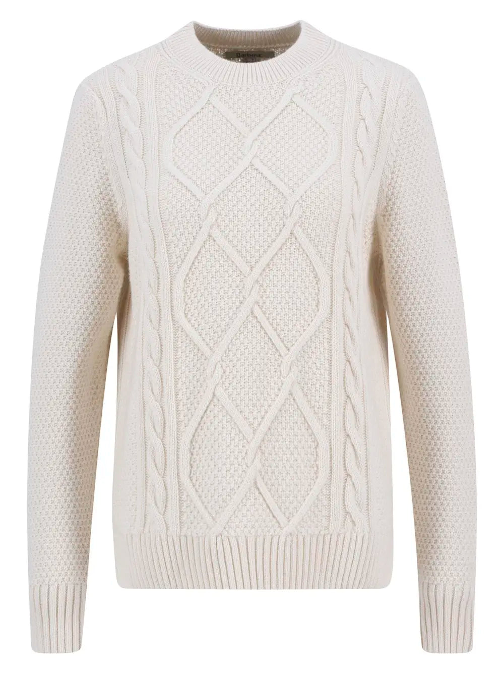 Burne Argyle Crew Neck Jumper - Ecru