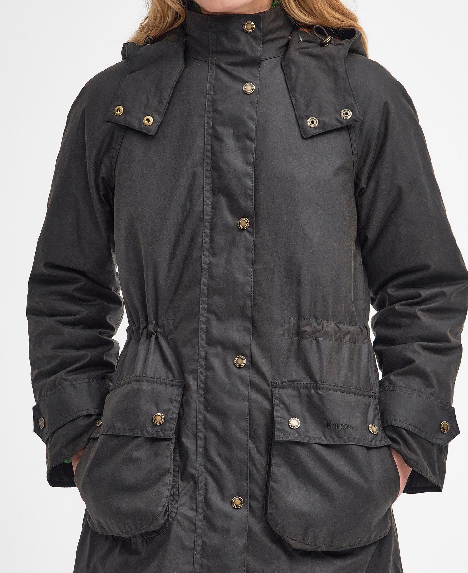Long Cannich Waxed Jacket - Olive/Classic