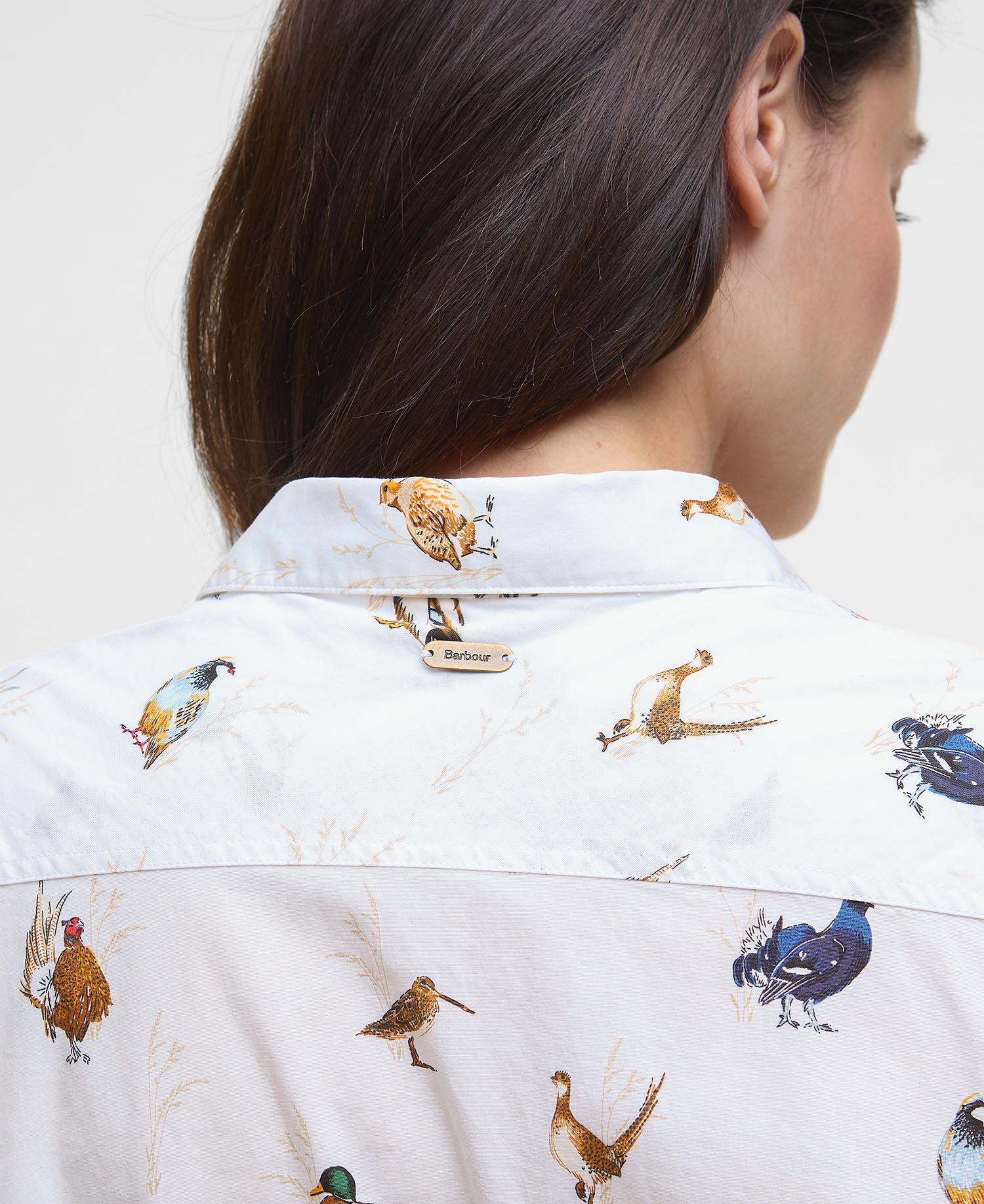Brambles Tailored Long-Sleeved Shirt - Bird Print