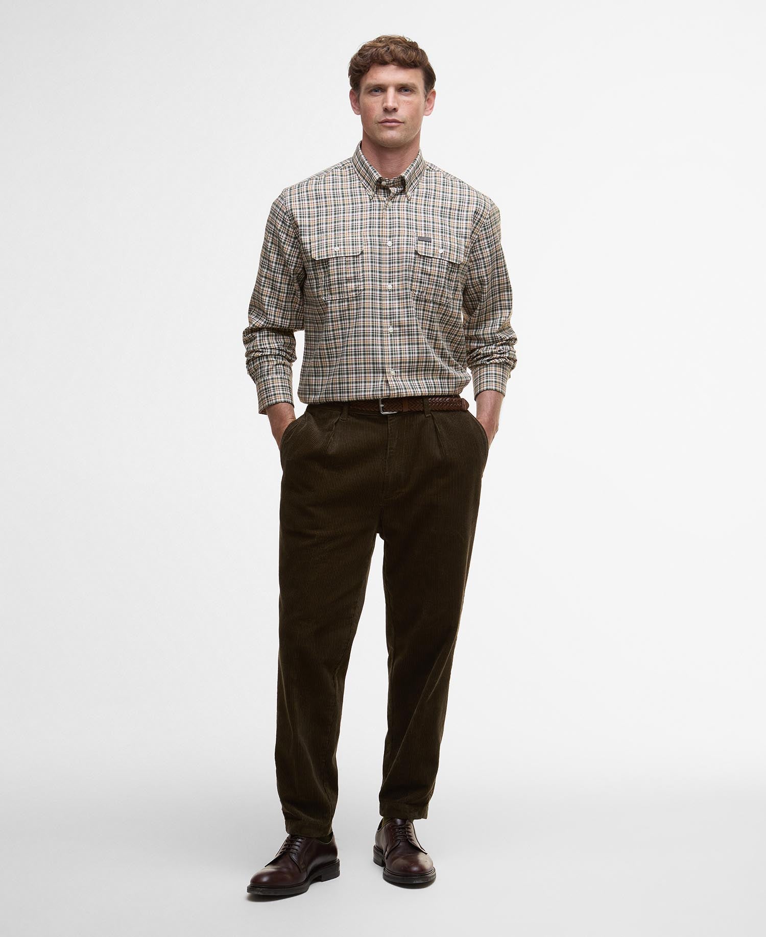 Panwell Thermo-Weave Checked Shirt - Olive