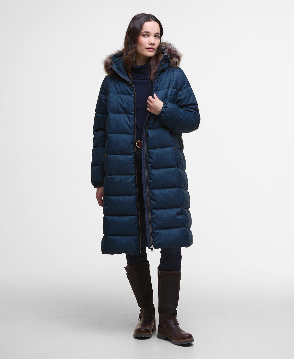 Marjoram Puffer Jacket - Dark Navy/Blackwatch