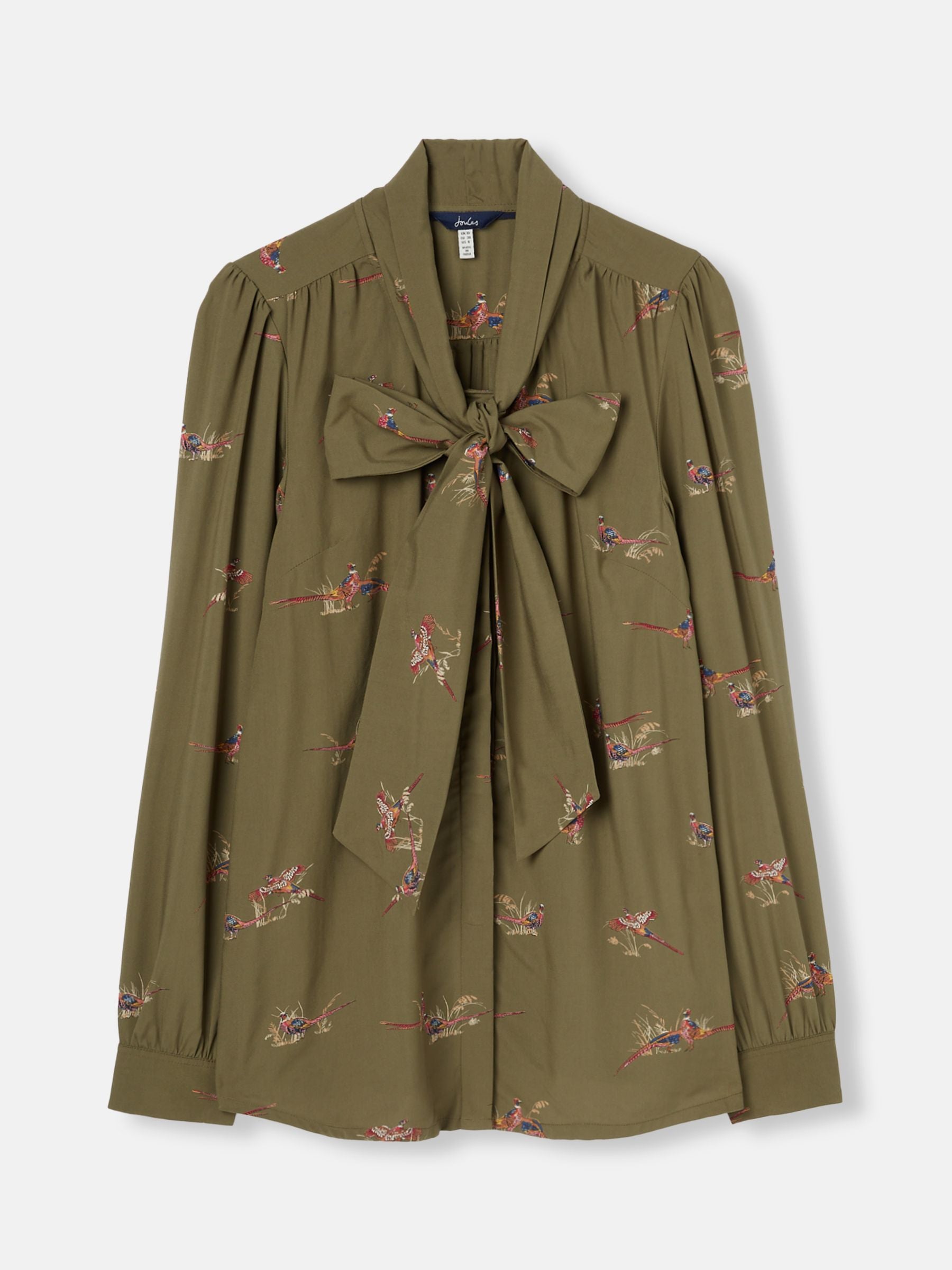 Everly Tie Neck Blouse - Green