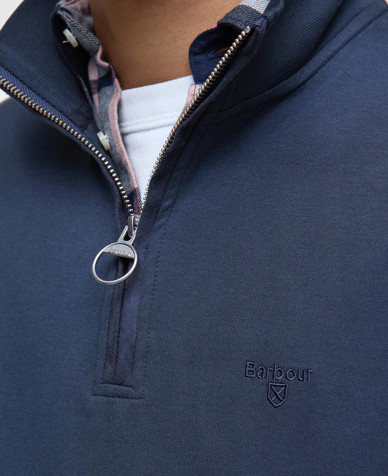 Lambeth Interlock Half-Zip Sweatshirt - Navy