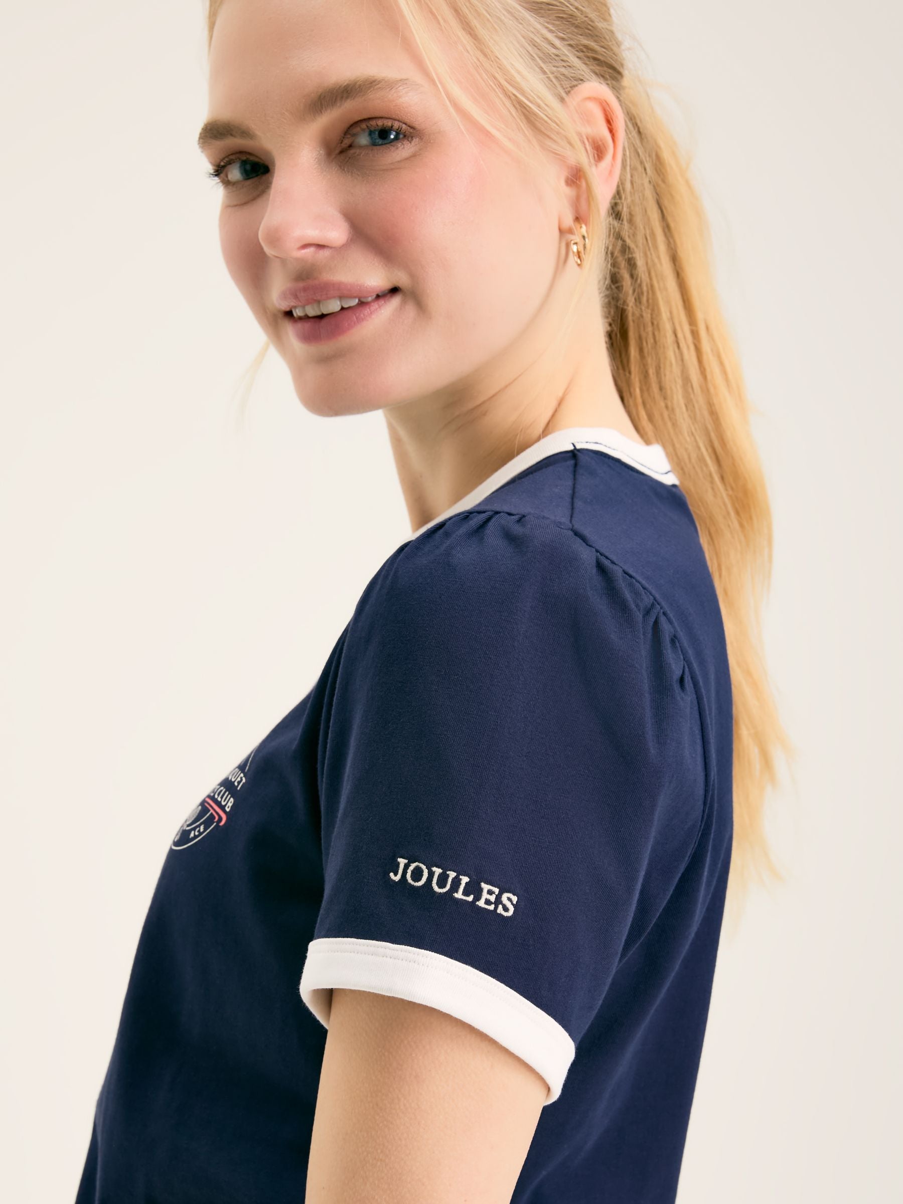 Erin Navy blue Short Sleeve T-Shirt