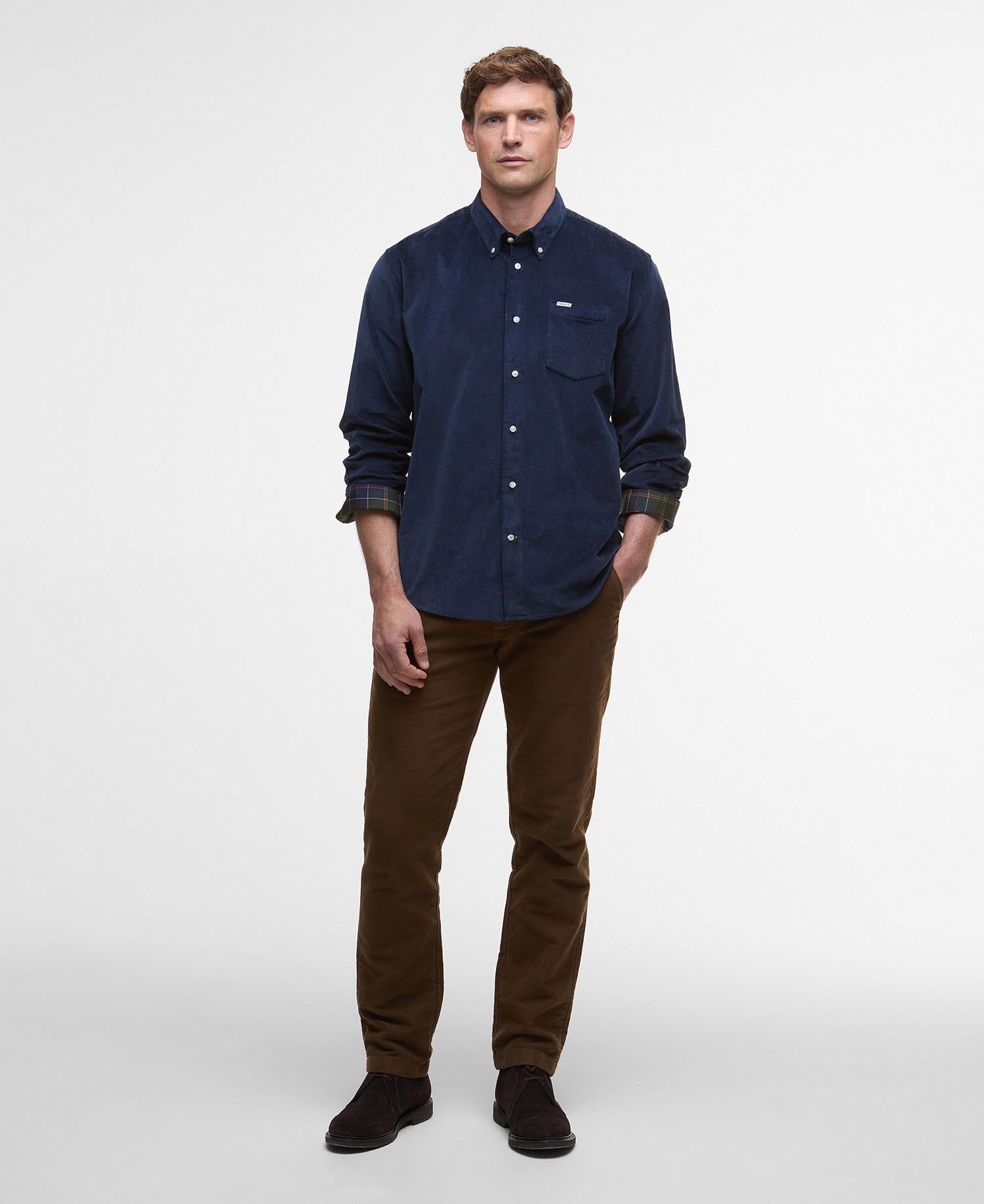 Jesmond Regular Long-Sleeved Shirt - Navy