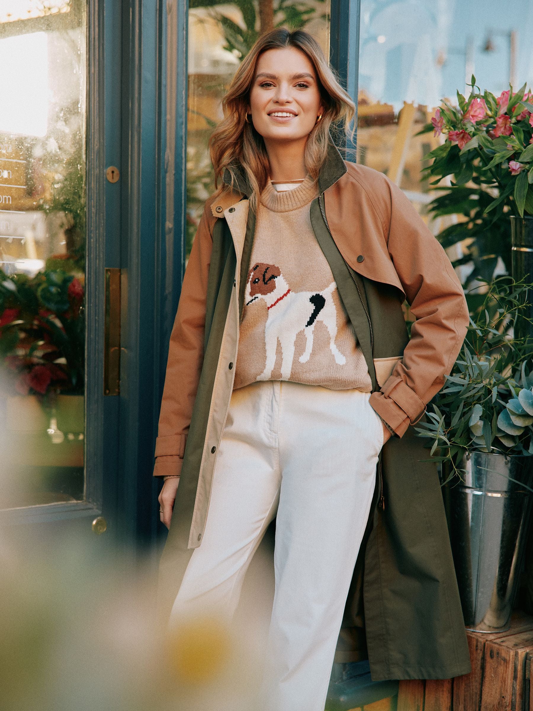 Kennington Brown & Khaki Waterproof Trench Coat