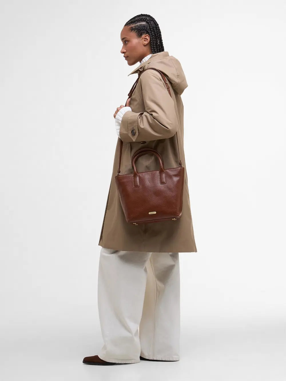 Birch Leather Tote Bag - Brown