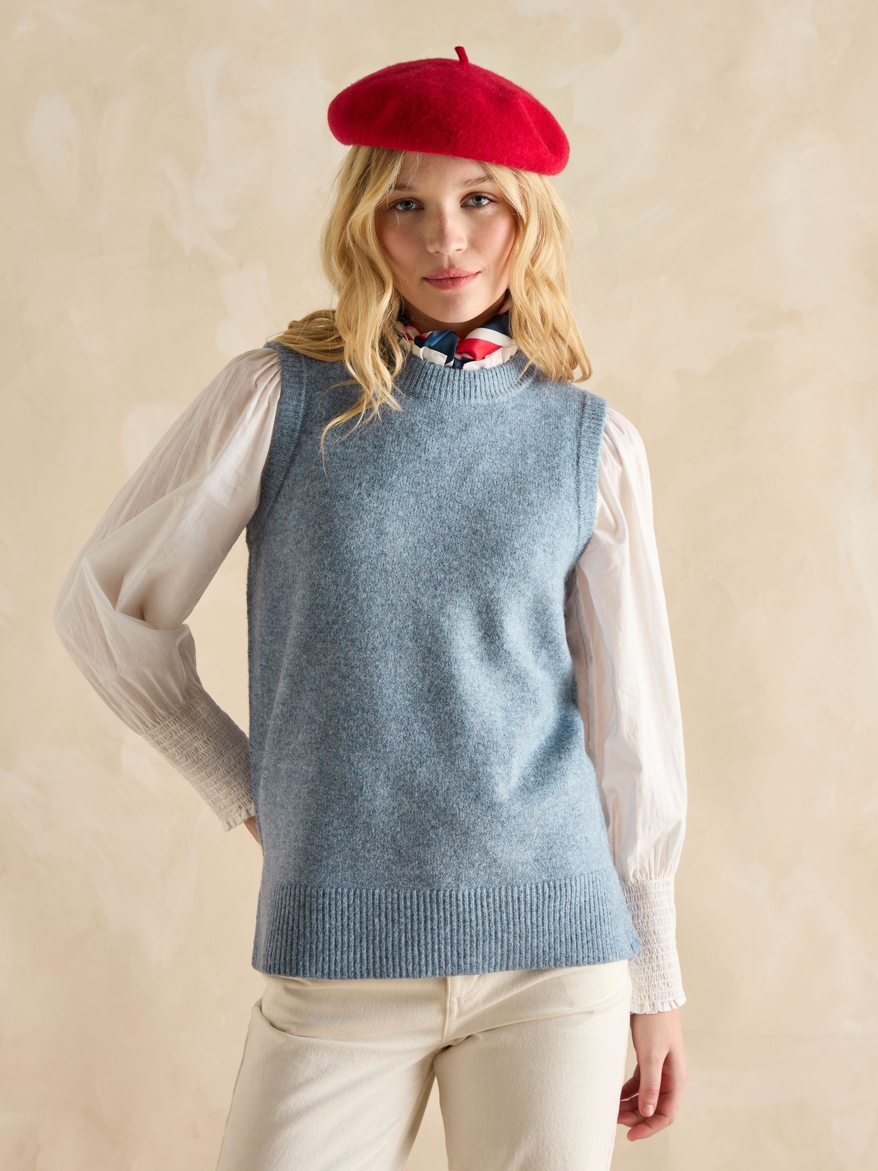 Holly Blue Longline Knitted Vest