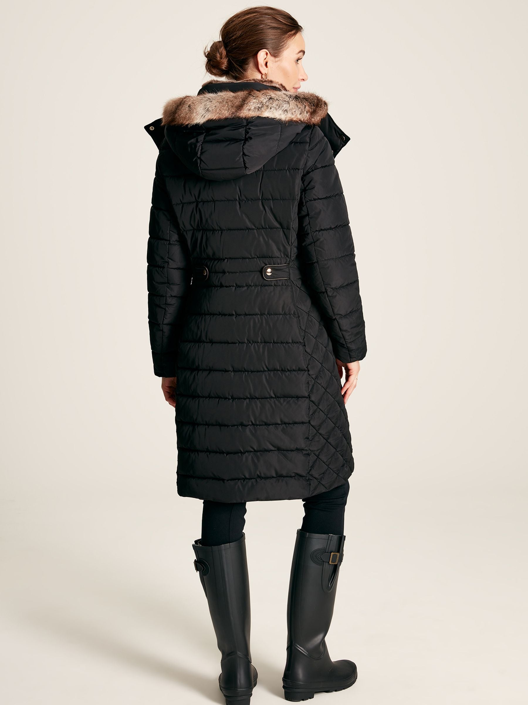 Charlington Showerproof Longline Padded Coat - Black