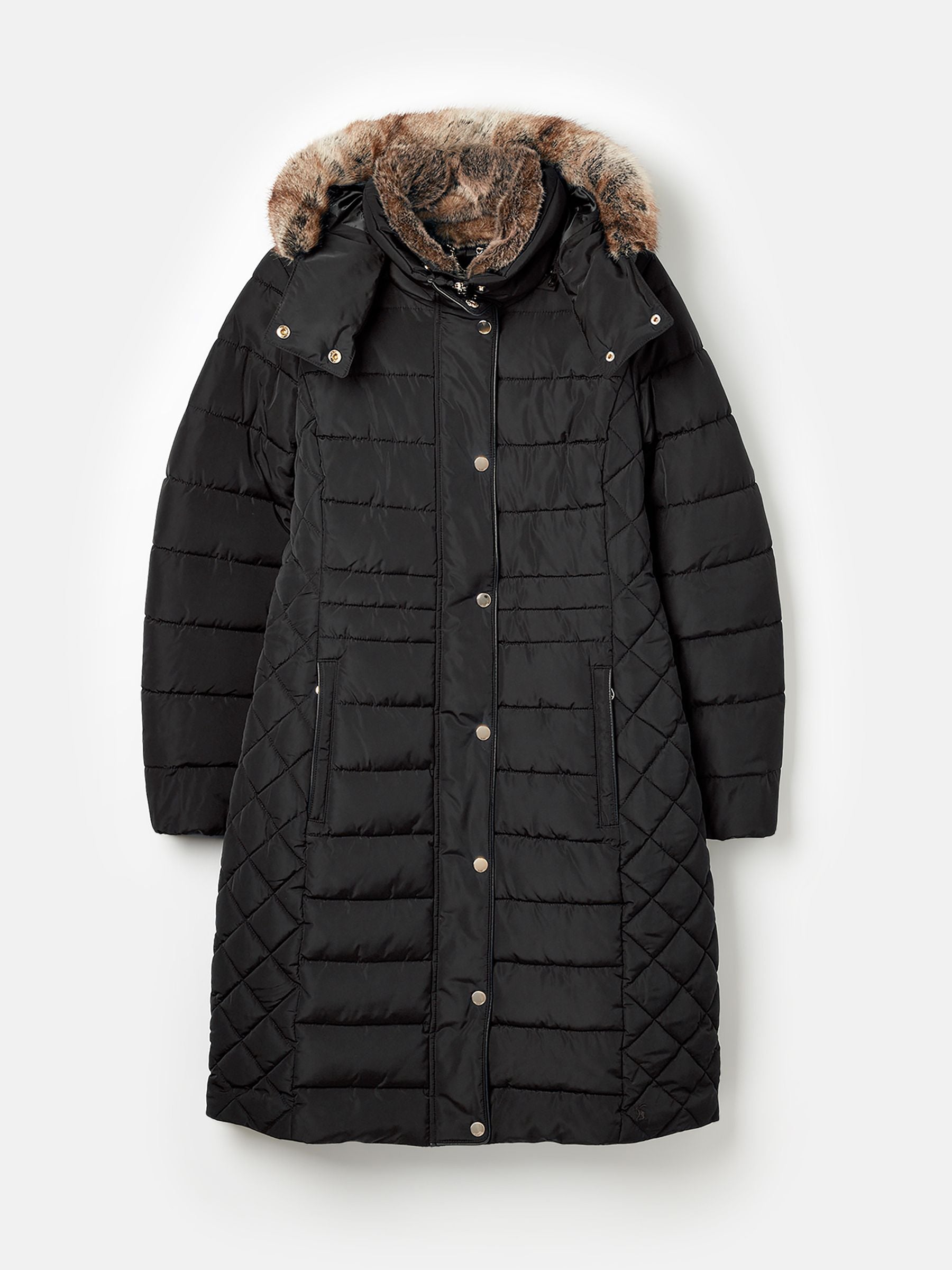Charlington Showerproof Longline Padded Coat - Black
