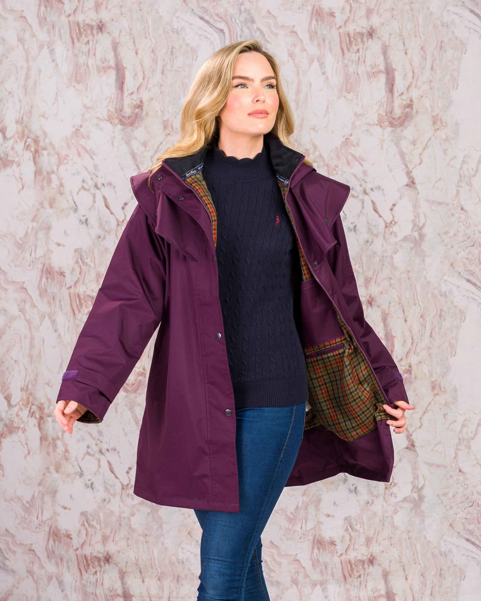 Cotswold Waterproof Coat - Blackberry