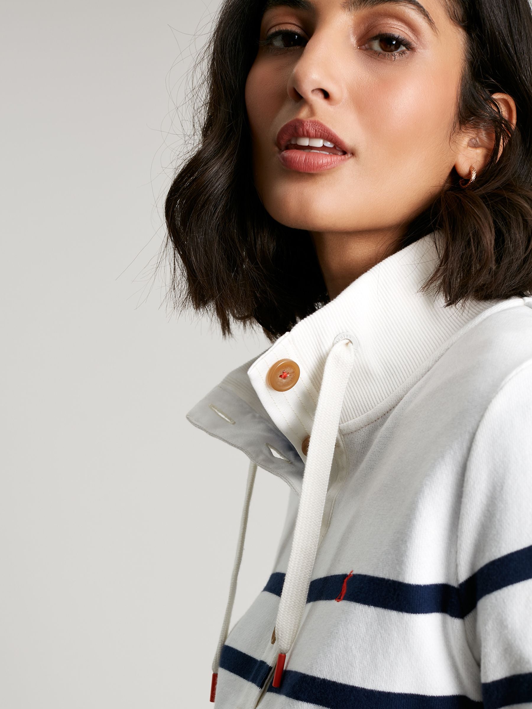 Southwold Sweatshirt - Navy Cream Stripe