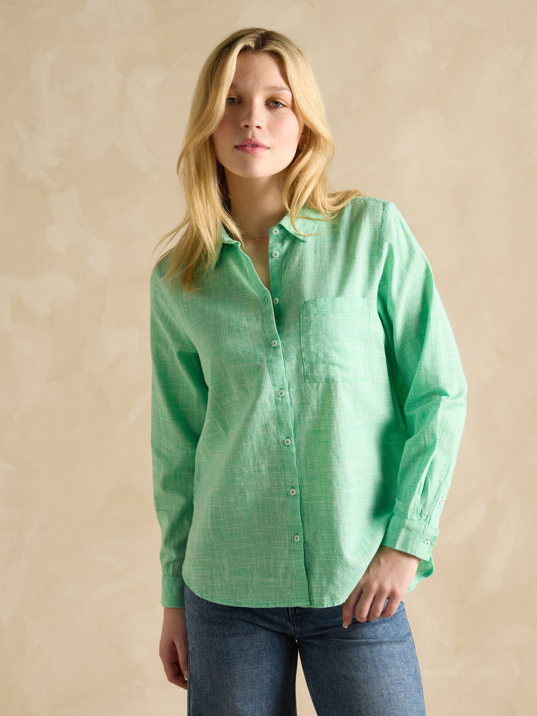 Ida Green Cotton Shirt