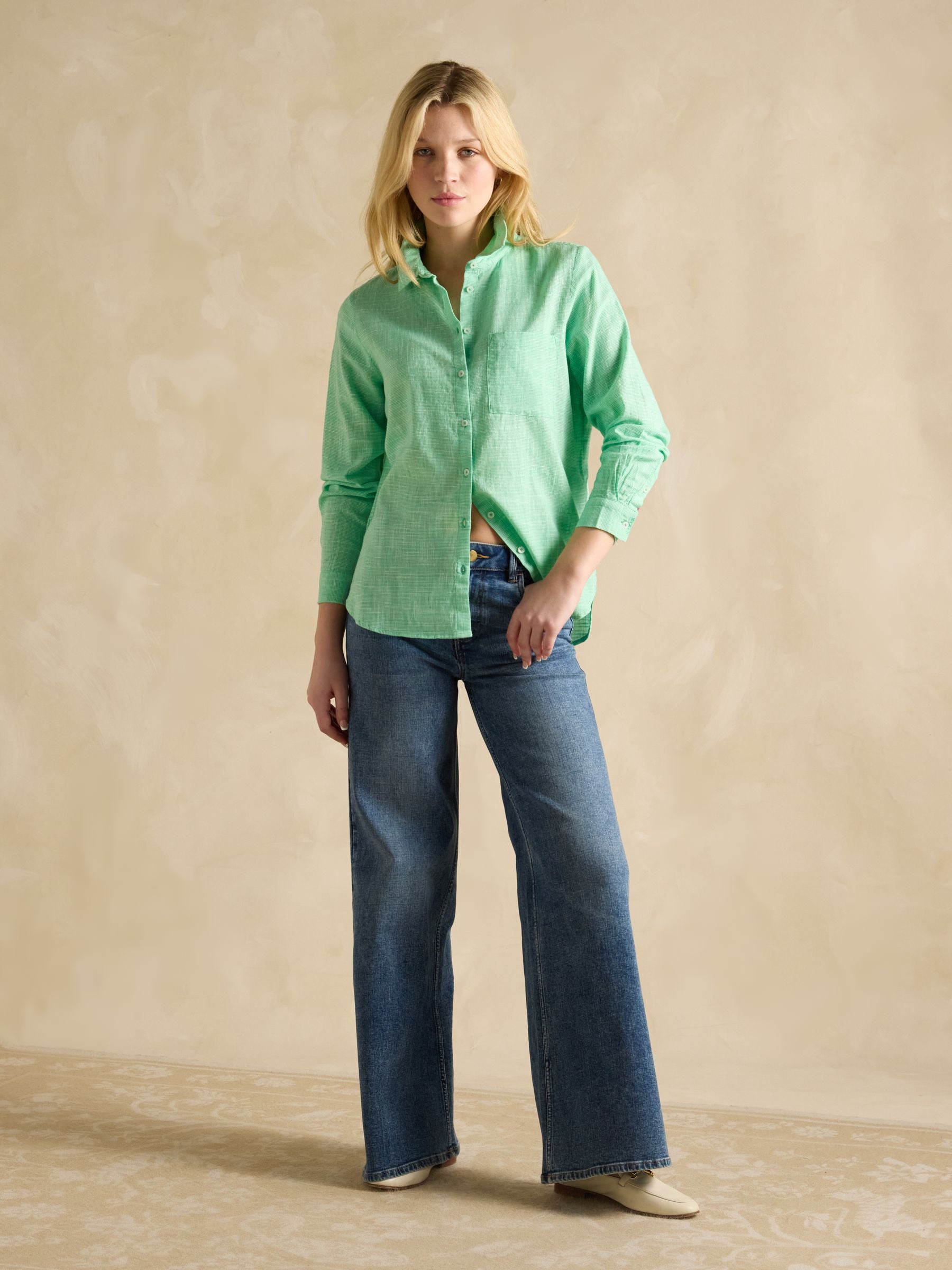 Ida Green Cotton Shirt