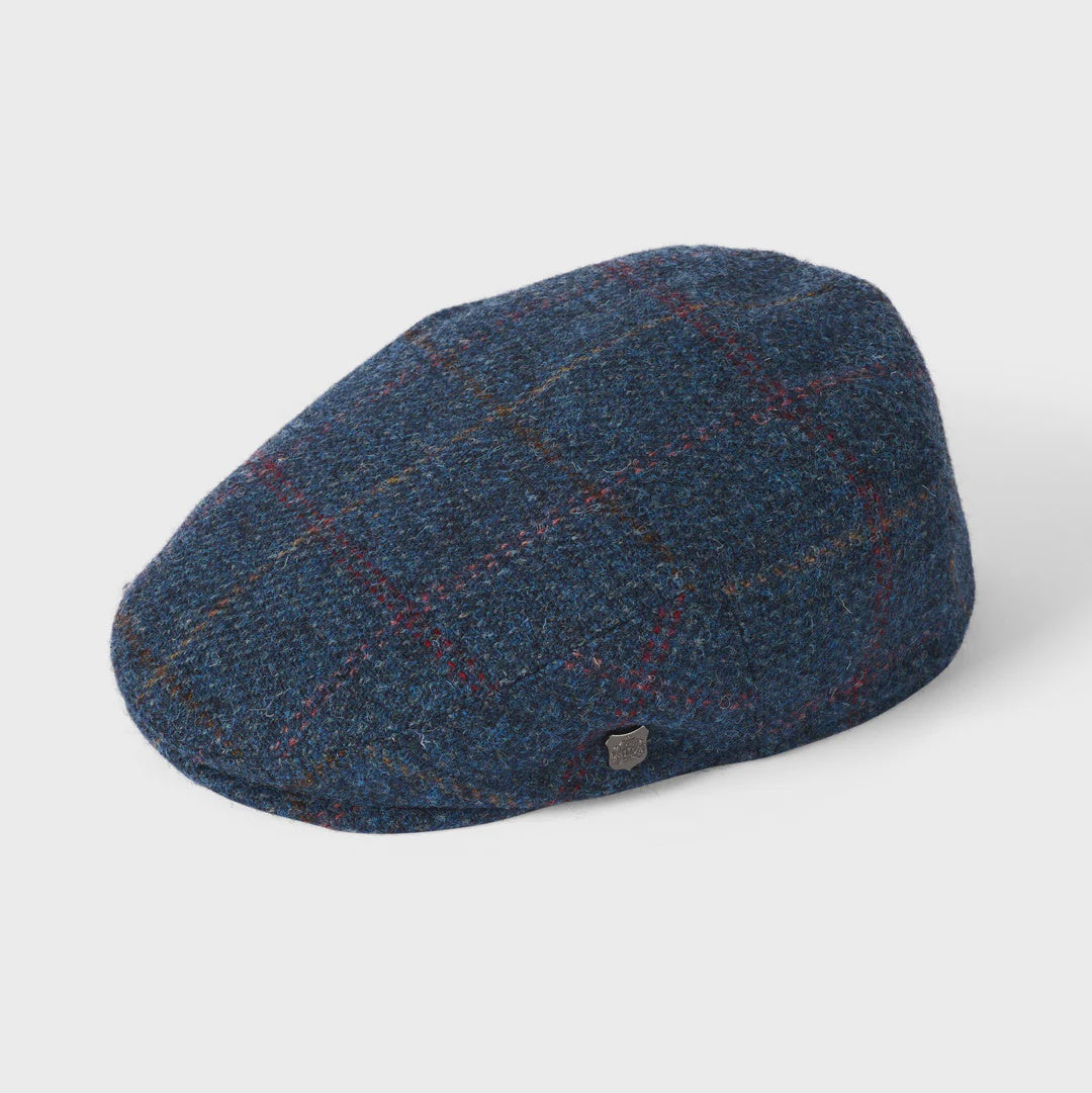 Stornoway Tweed Flat Cap - Blue 4060