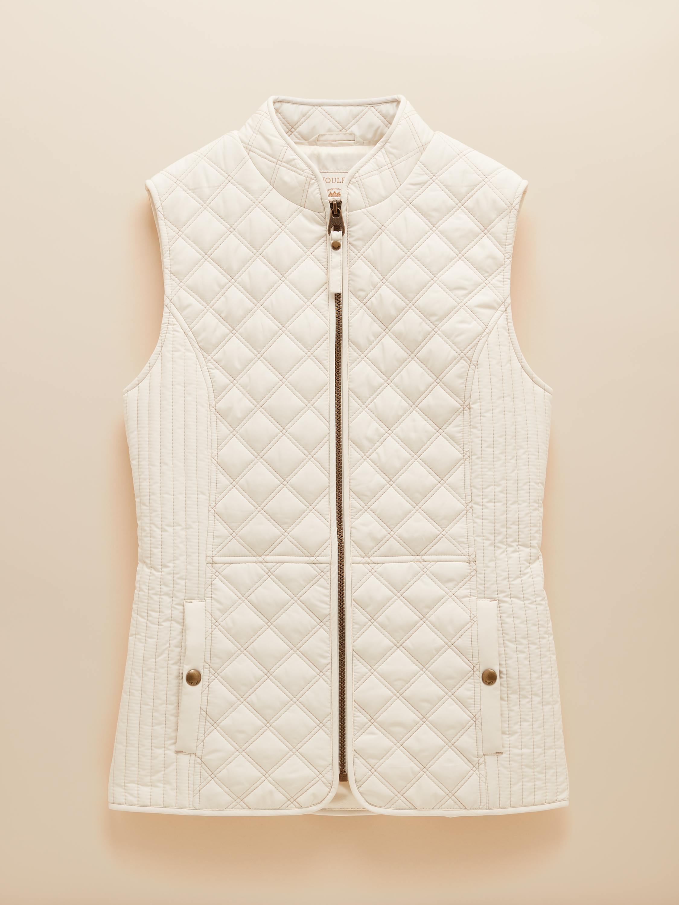 Minx Cream Showerproof Diamond Quilted Gilet