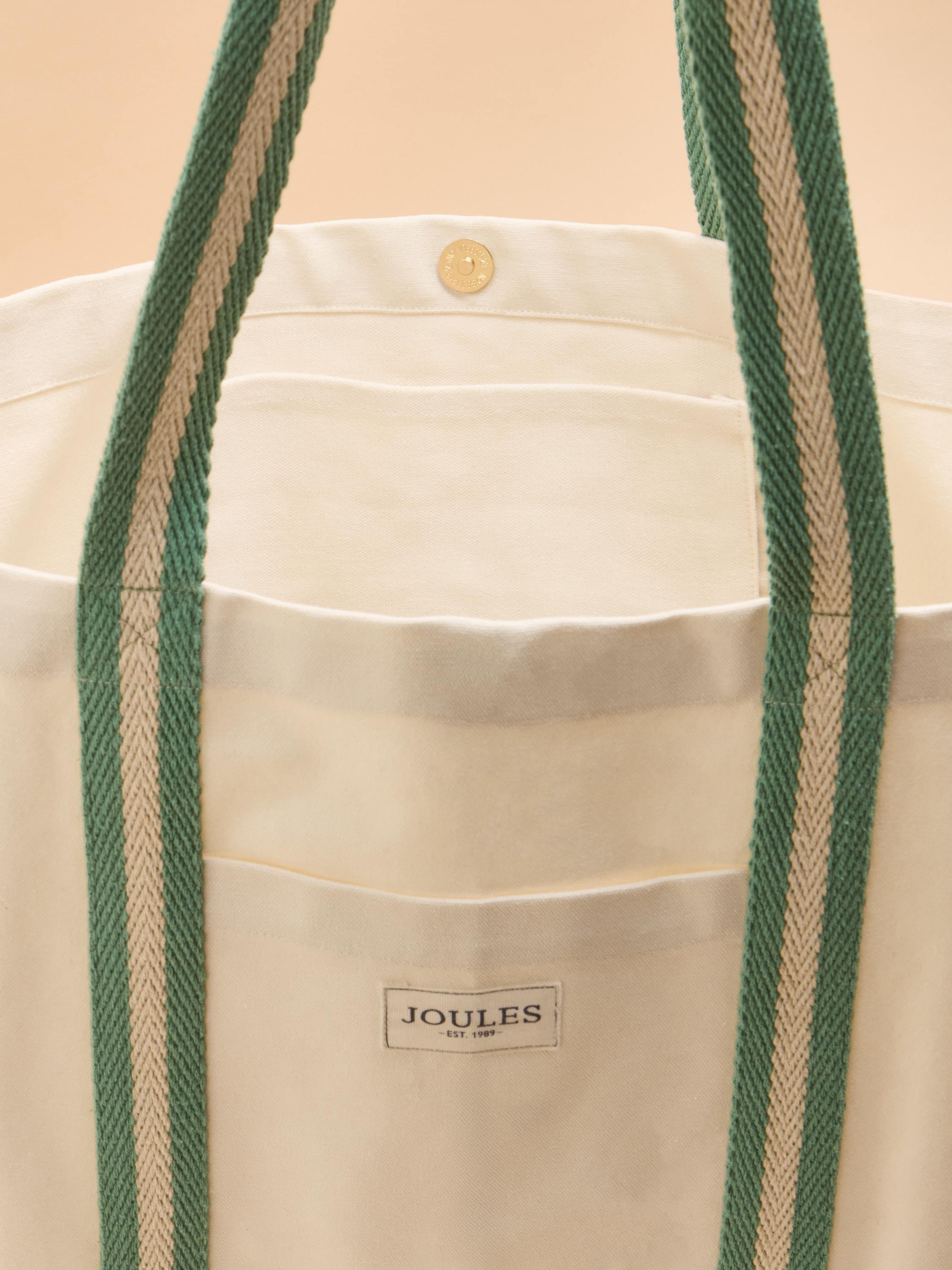 Promenade Neutral Canvas Beach Bag