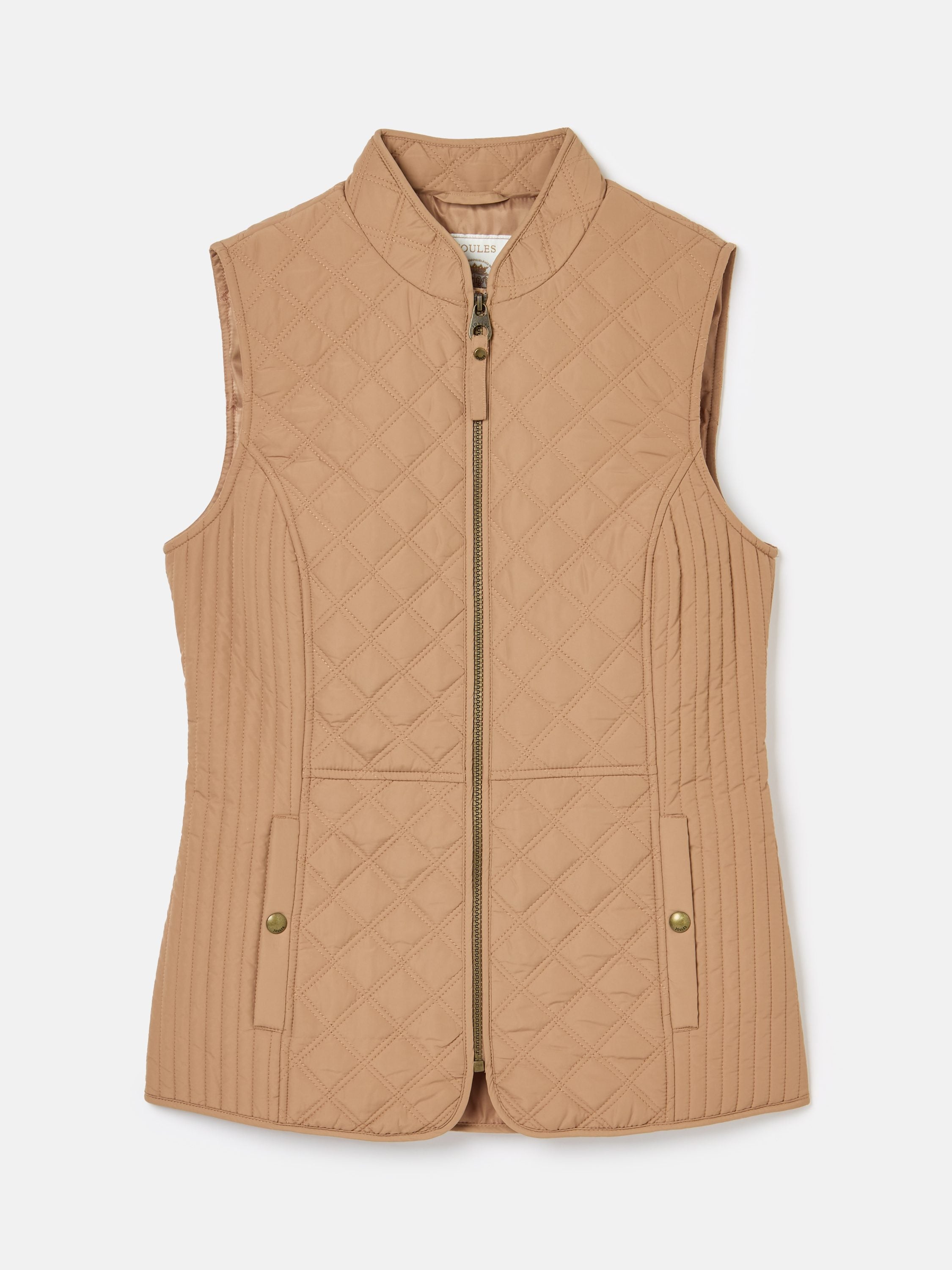 Minx Tan Showerproof Diamond Quilted Gilet