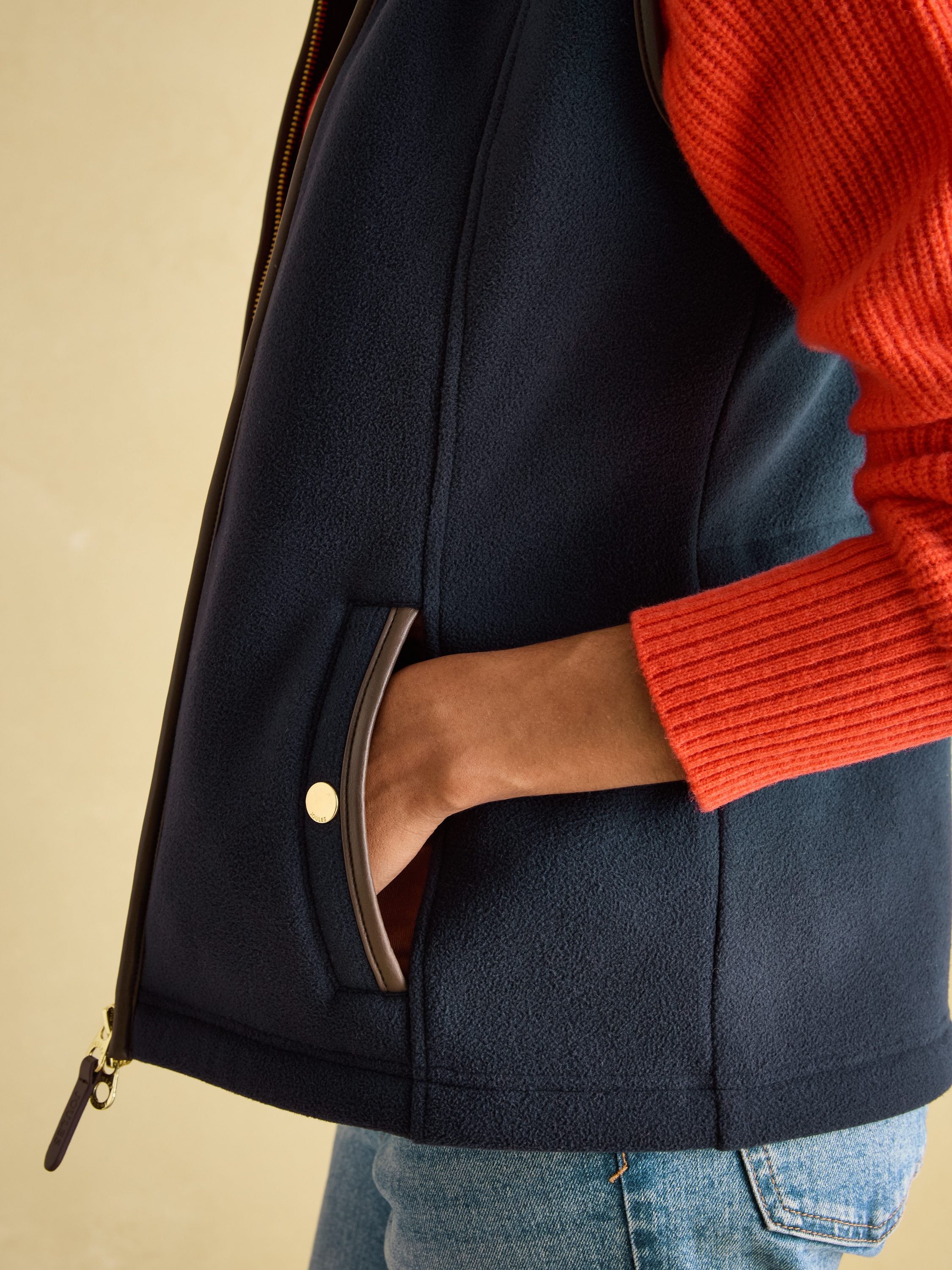 Heritage Navy Fleece Gilet