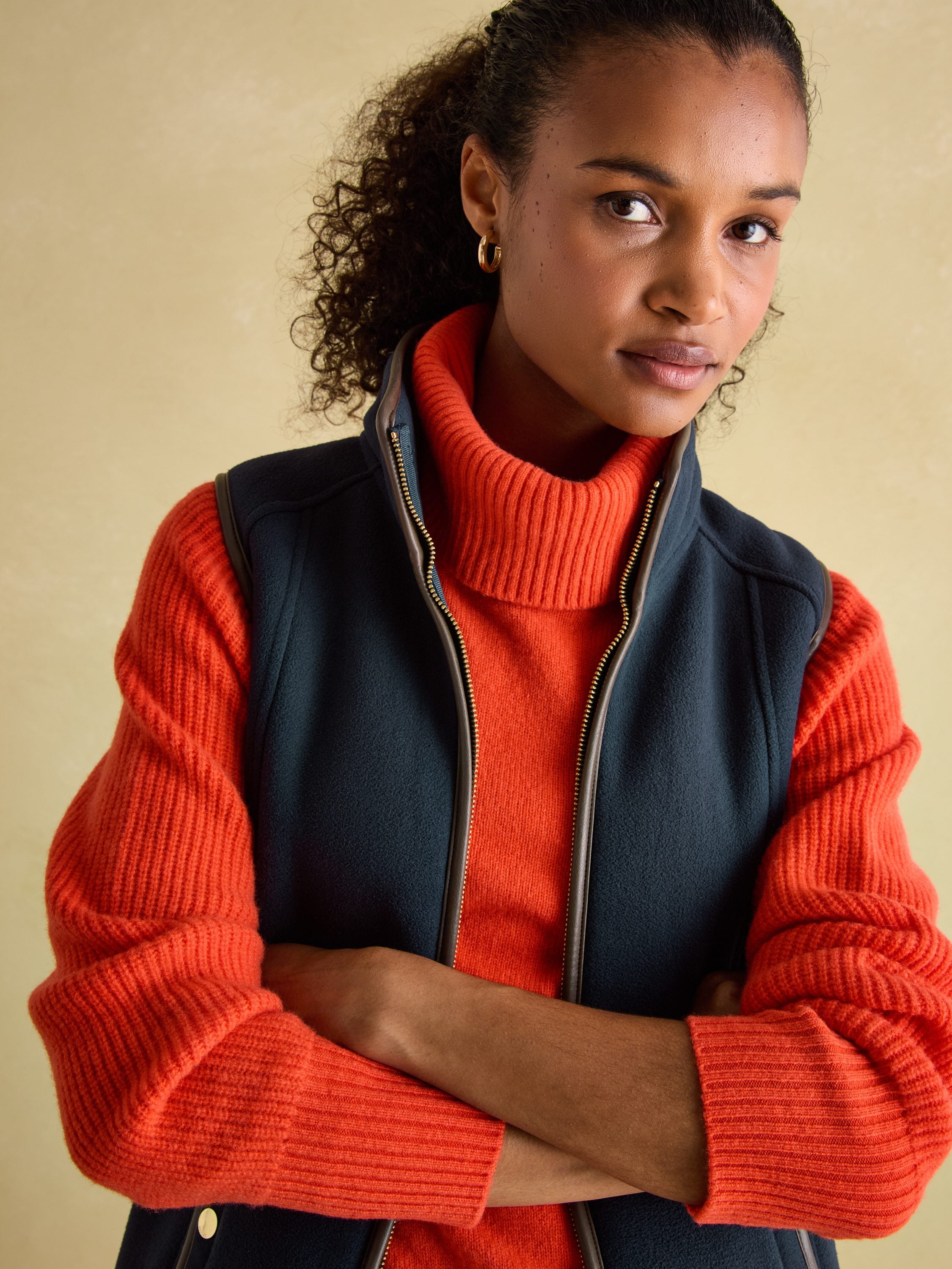 Heritage Navy Fleece Gilet