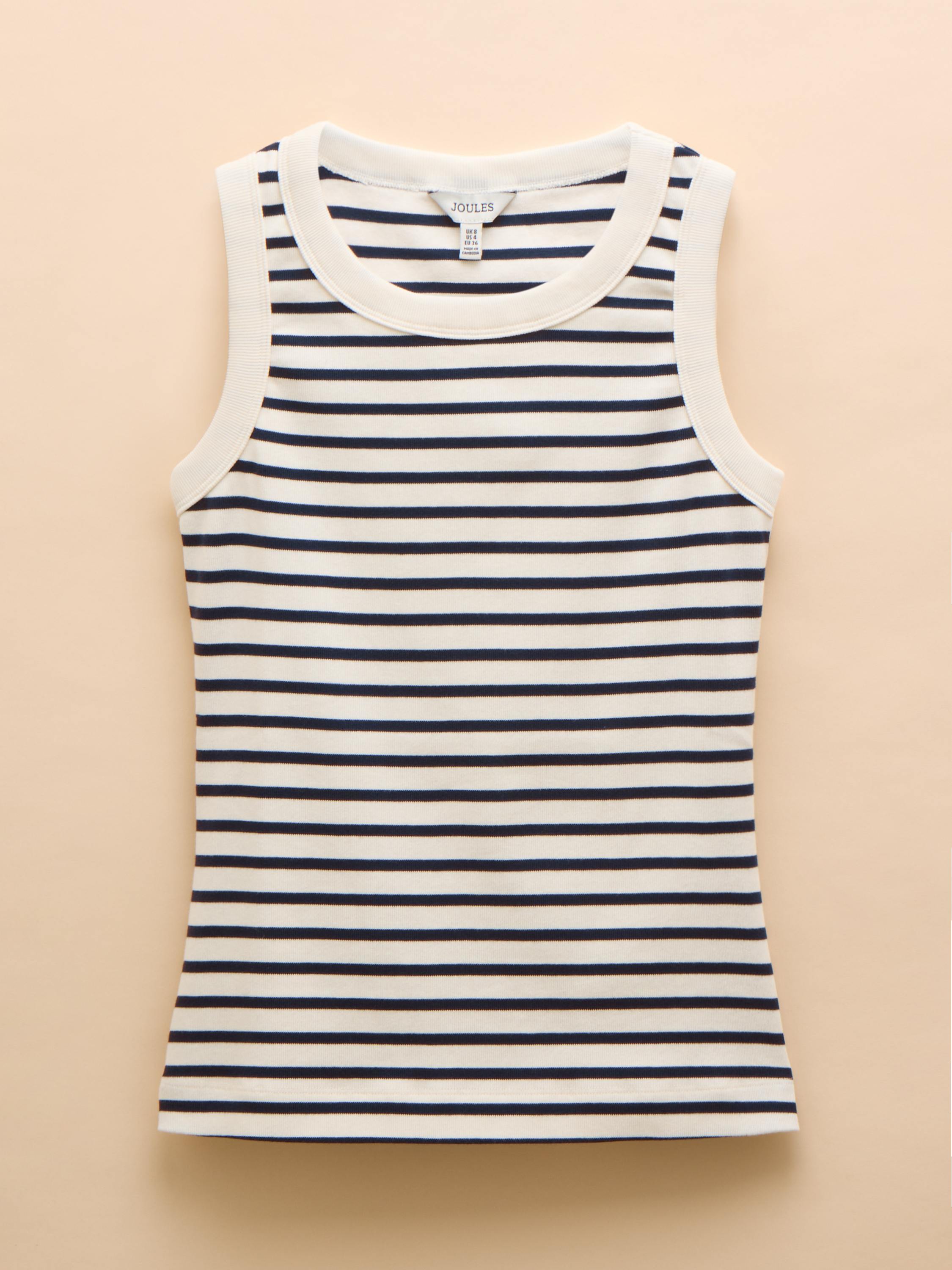 Harbour Cream & Navy Striped Jersey Vest -