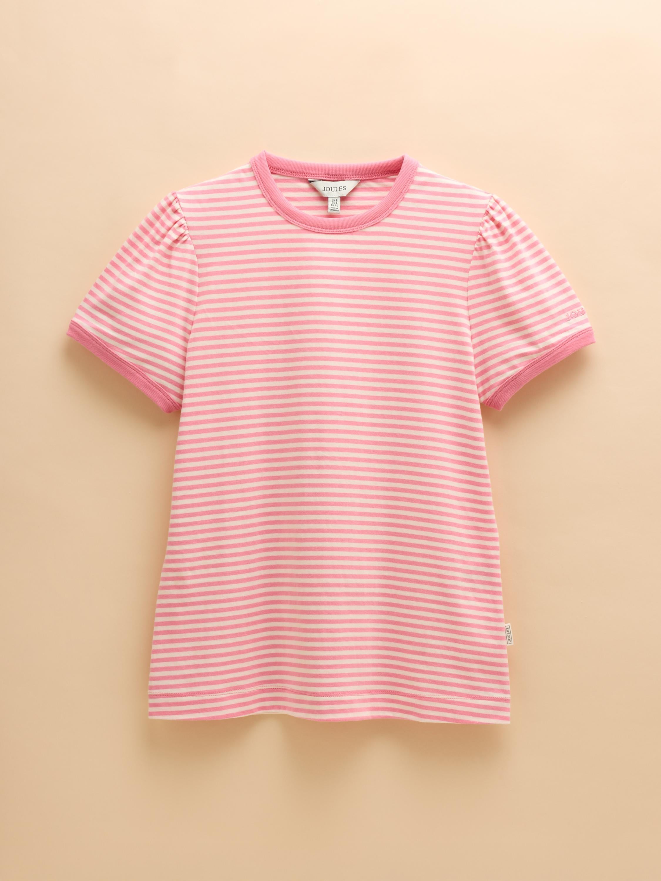 Erin Pink Short Sleeve Striped T-Shirt