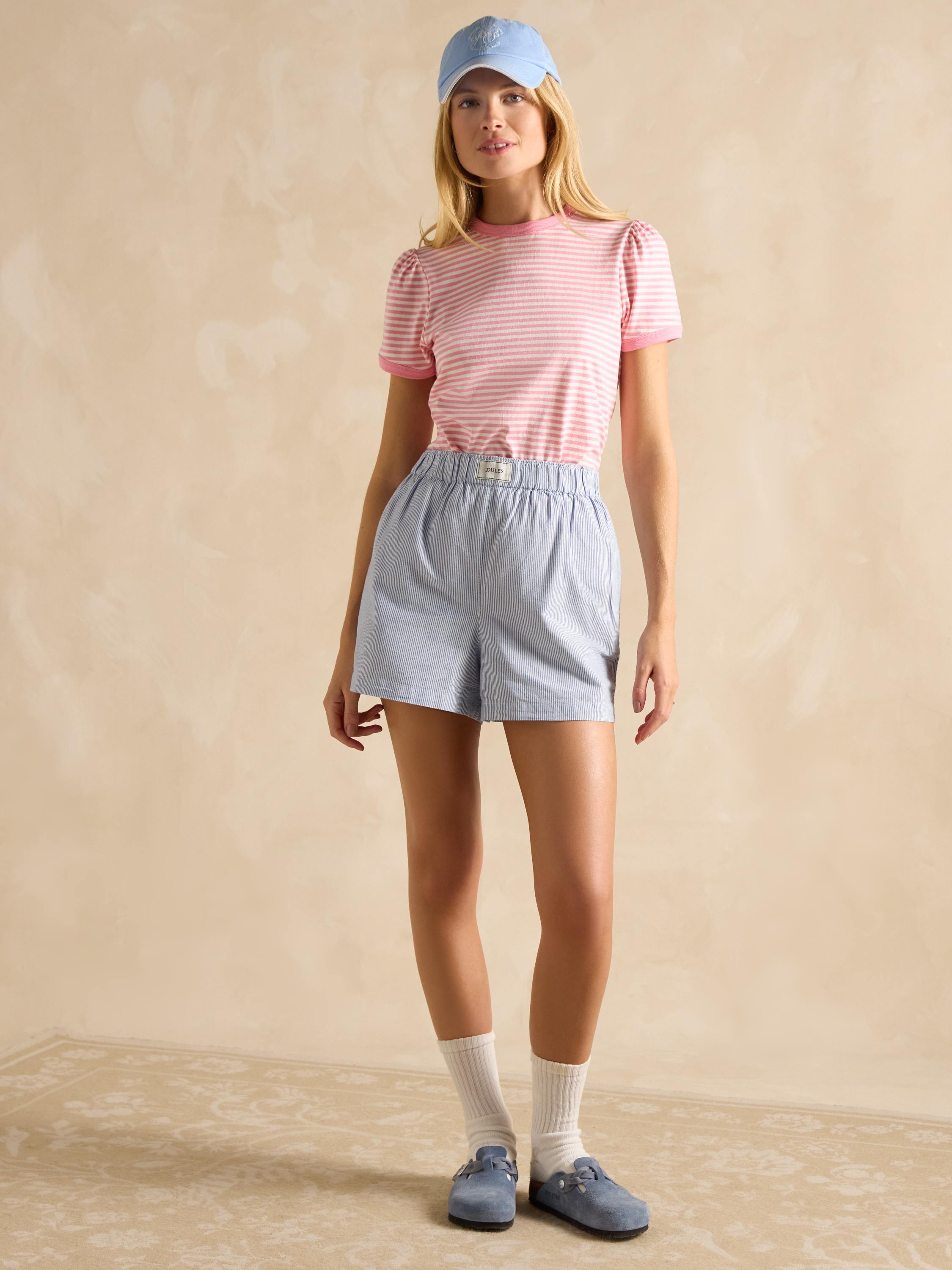 Erin Pink Short Sleeve Striped T-Shirt