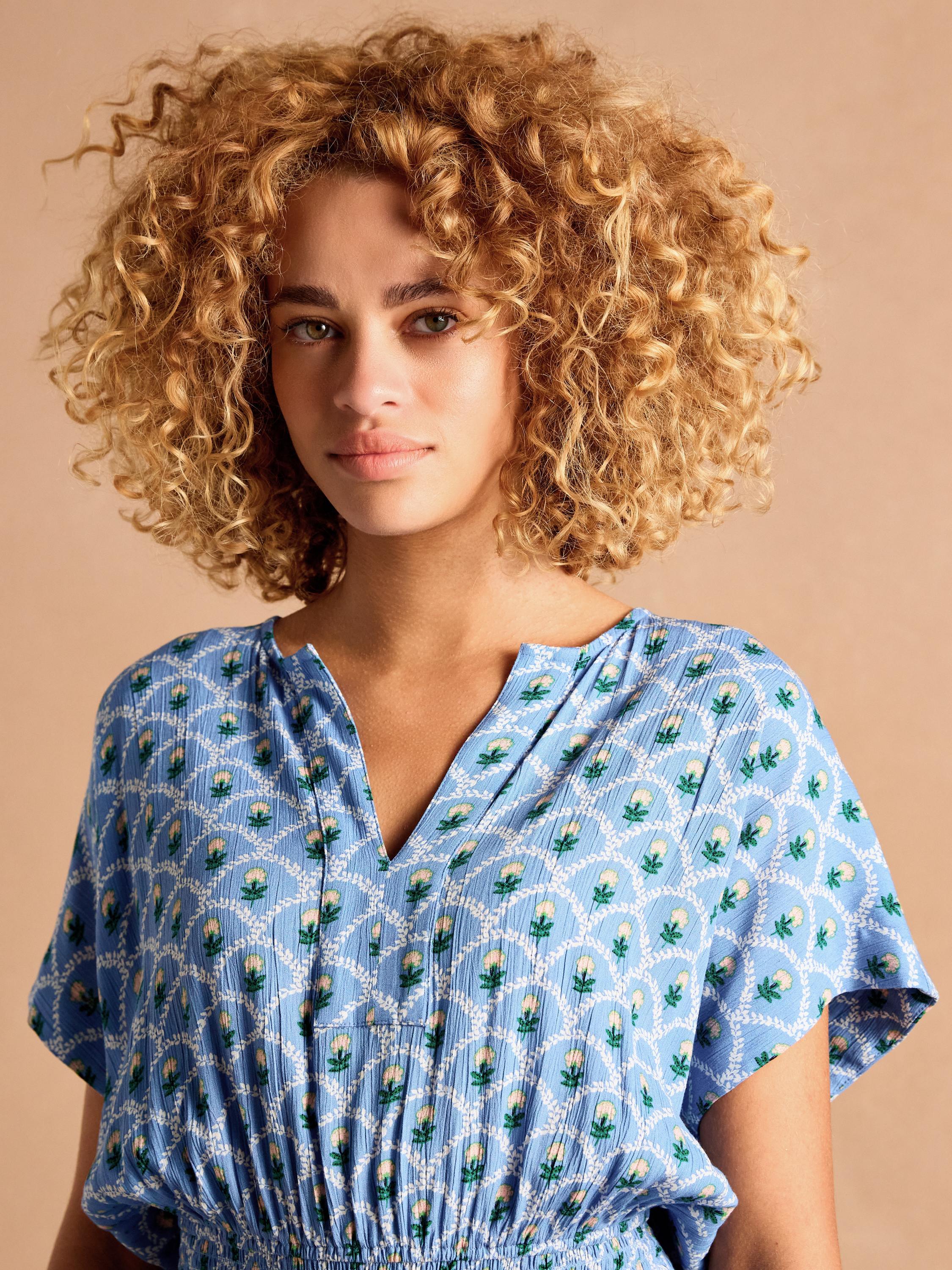Rosie Blue Midi Dress