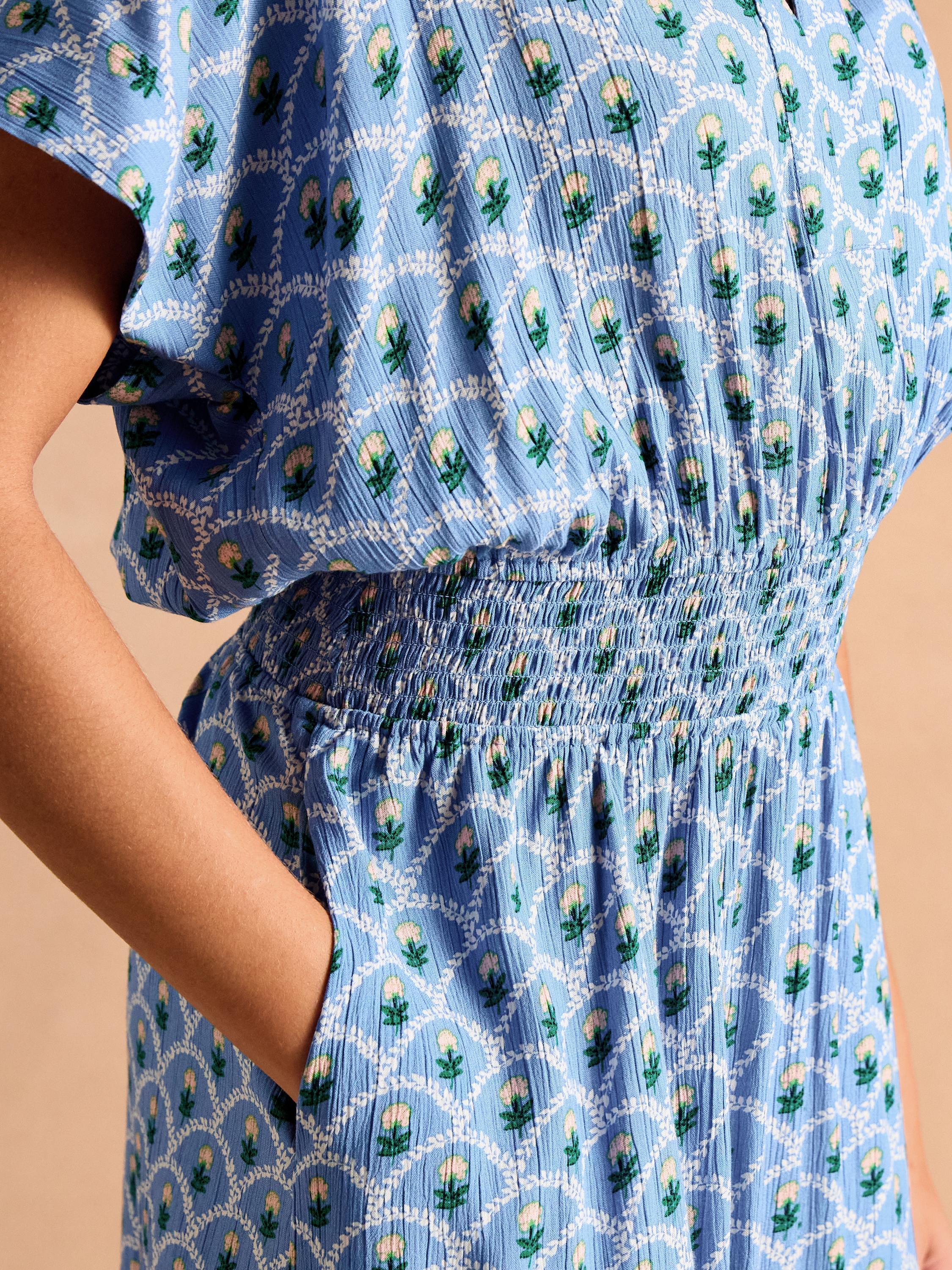 Rosie Blue Midi Dress