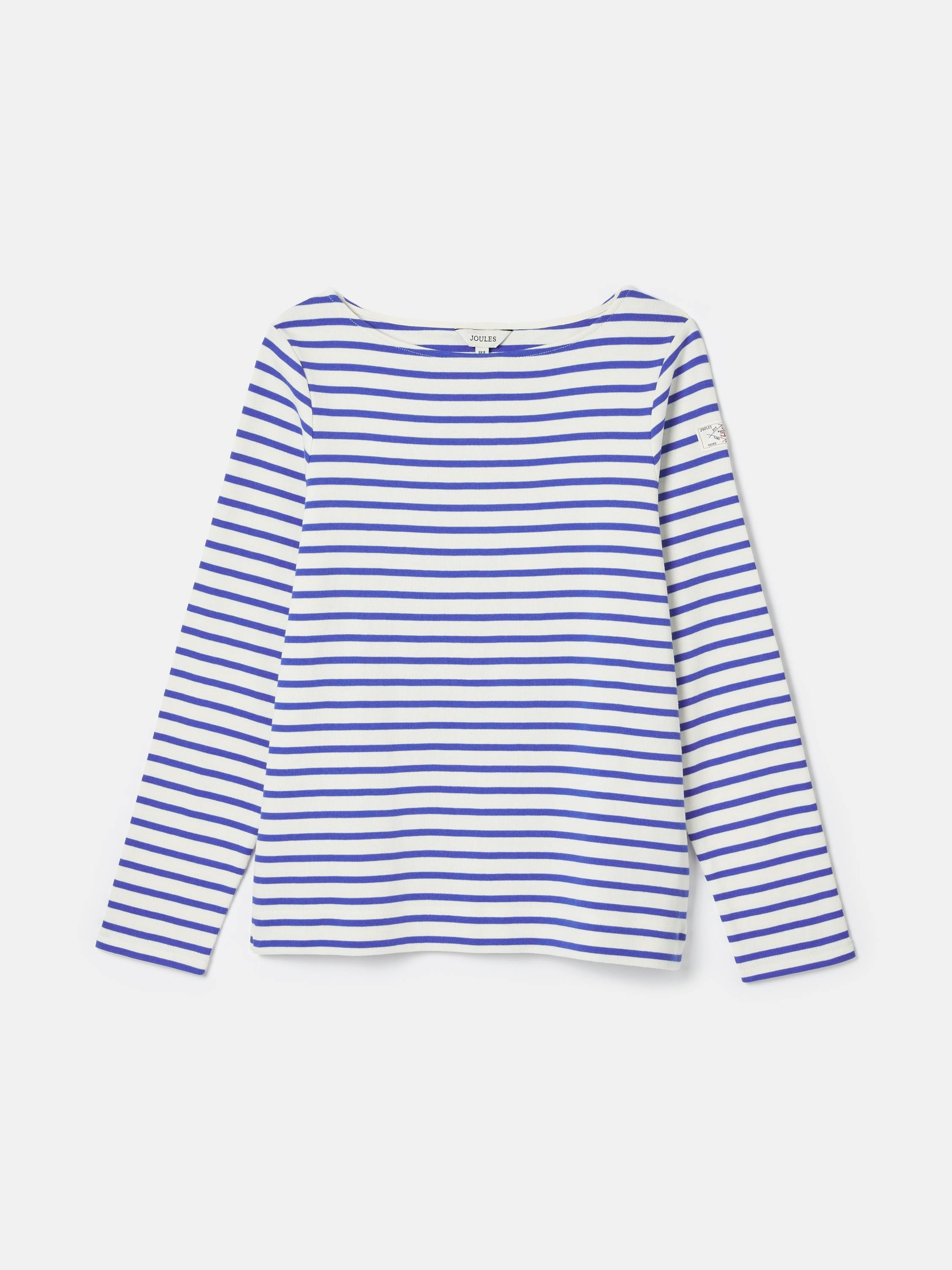 Harbour Blue/White Boat Neck Breton Top