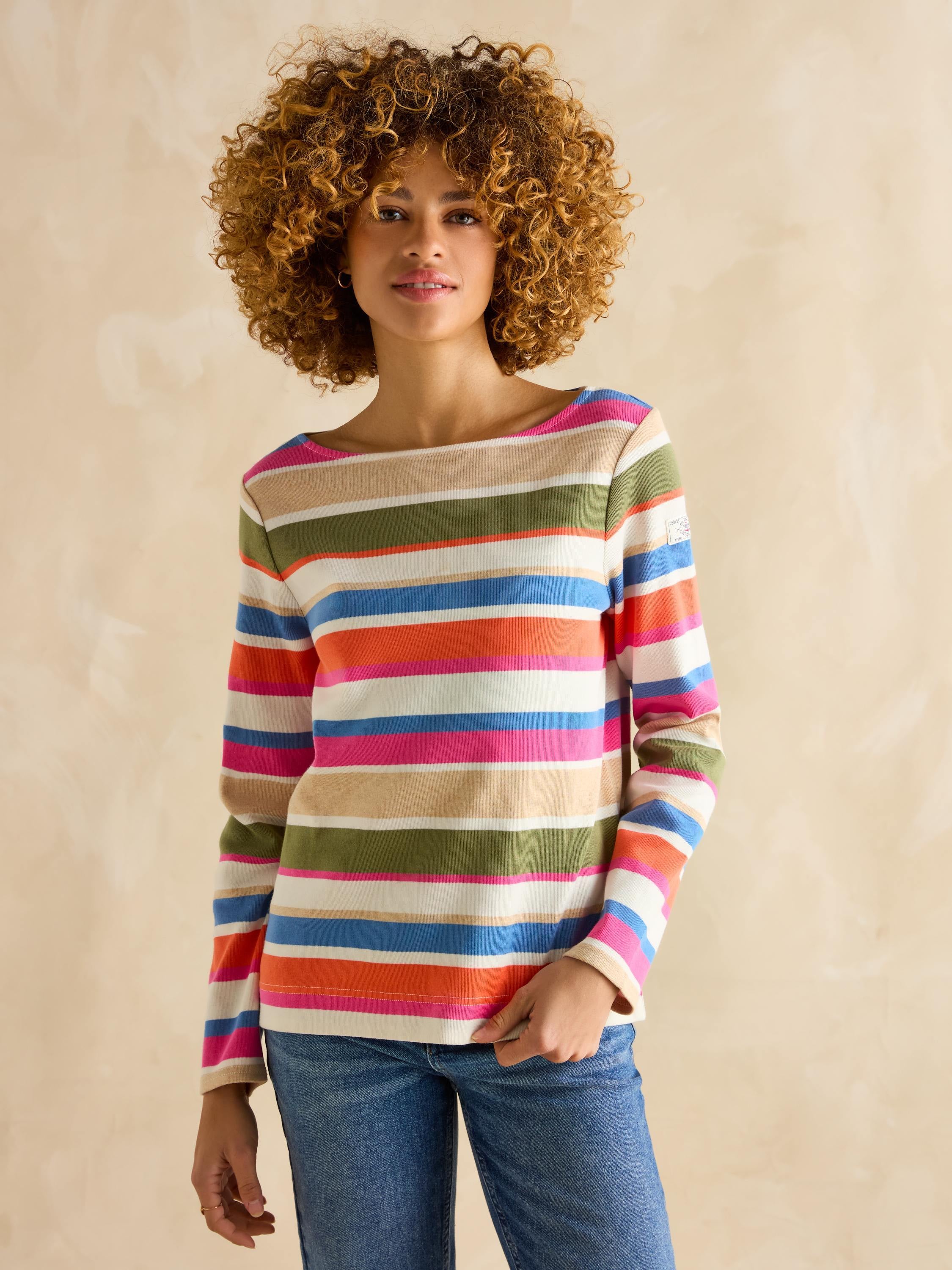 Harbour Pam Multi Boat Neck Printed Top