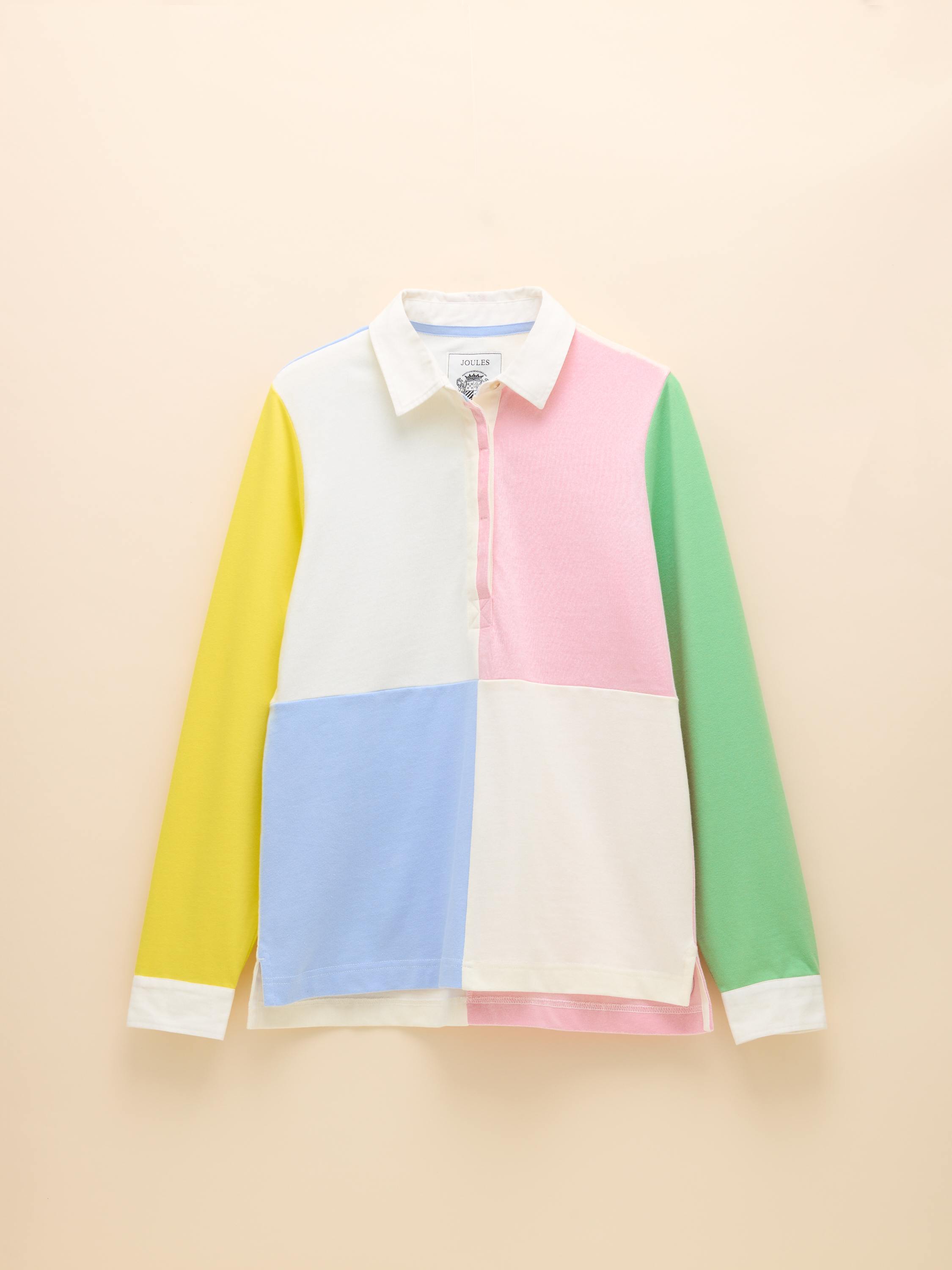 Falmouth Multi Hotch Potch Collared Rugby Shirt