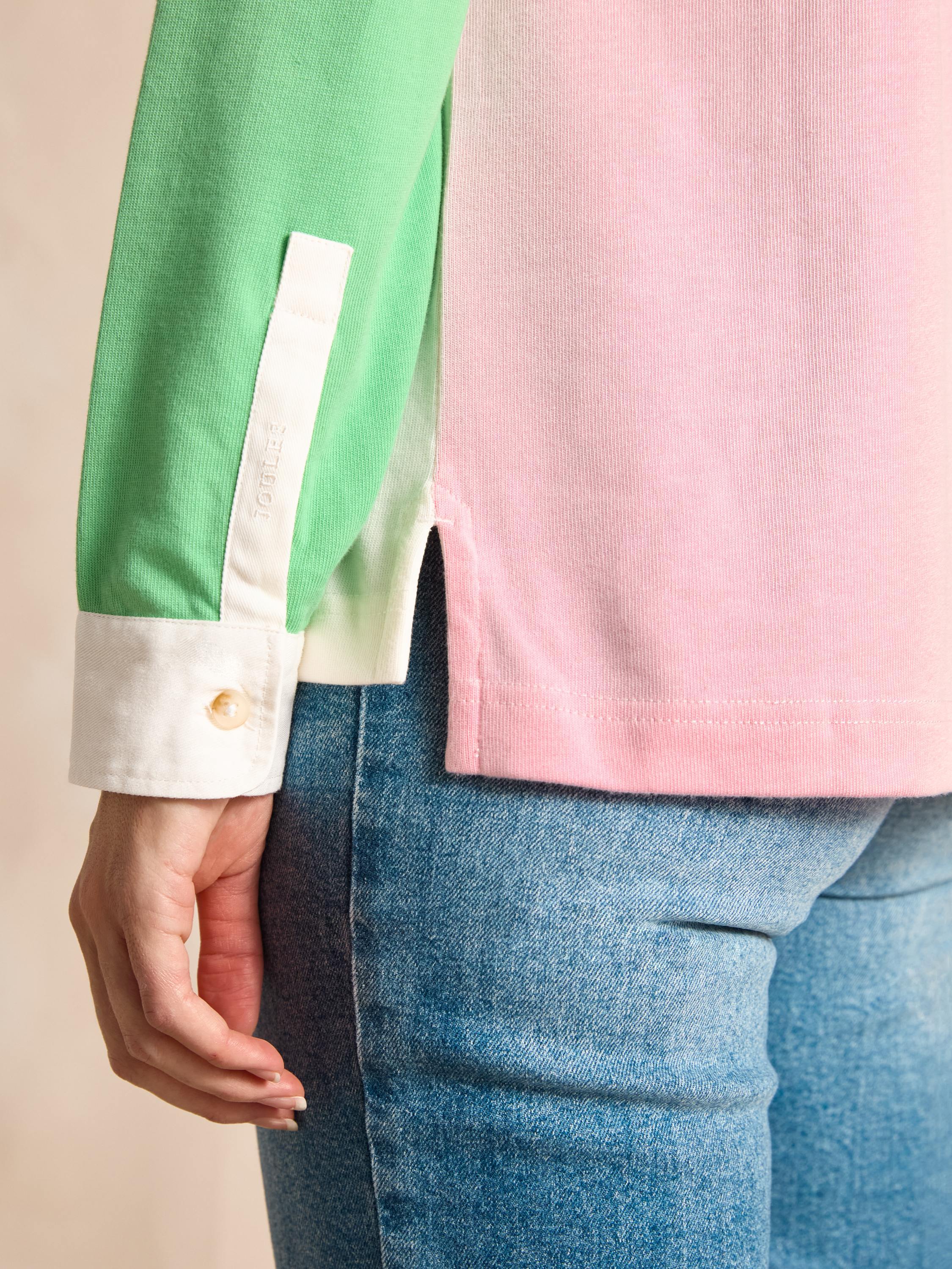 Falmouth Multi Hotch Potch Collared Rugby Shirt