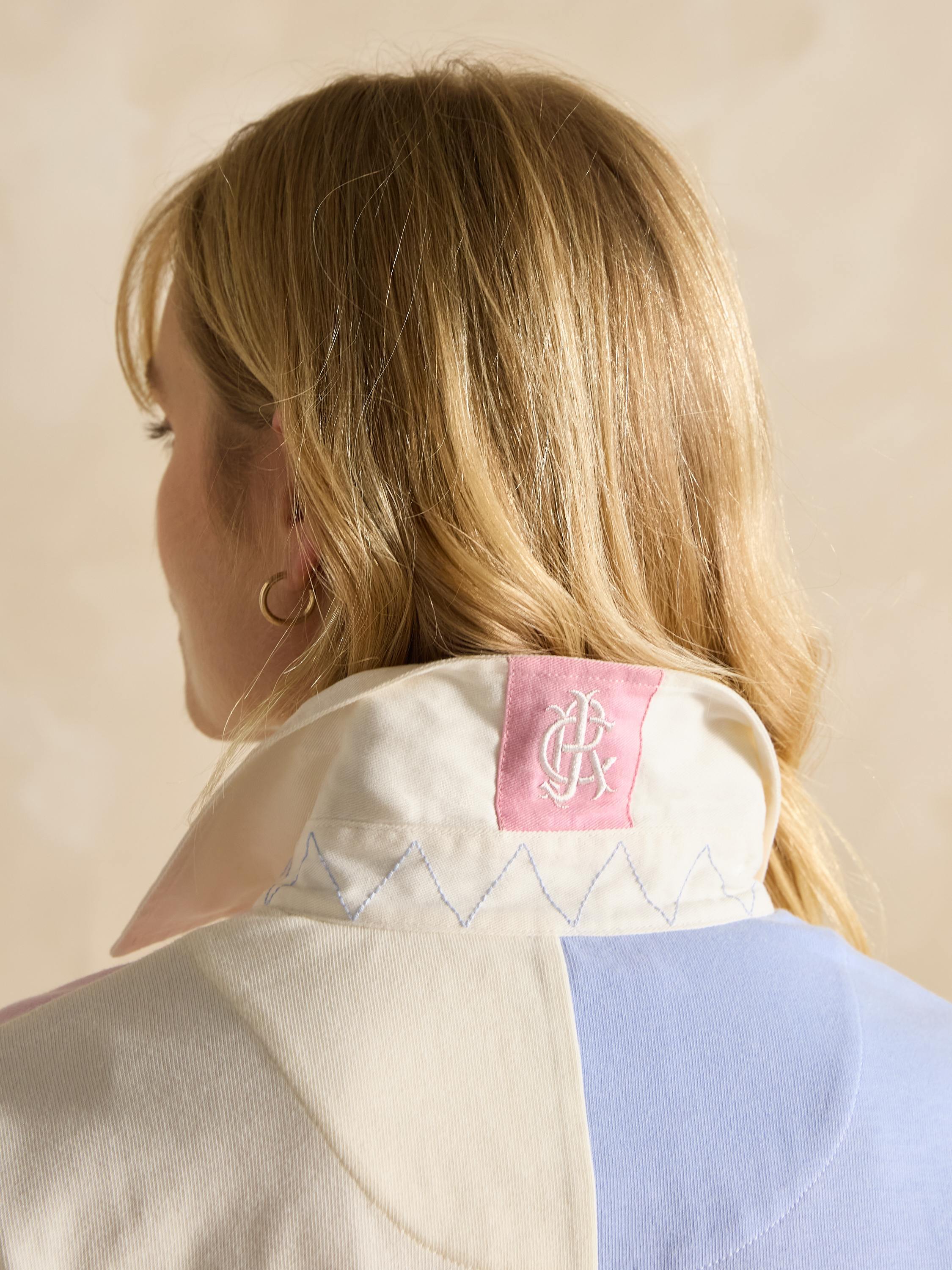 Falmouth Multi Hotch Potch Collared Rugby Shirt