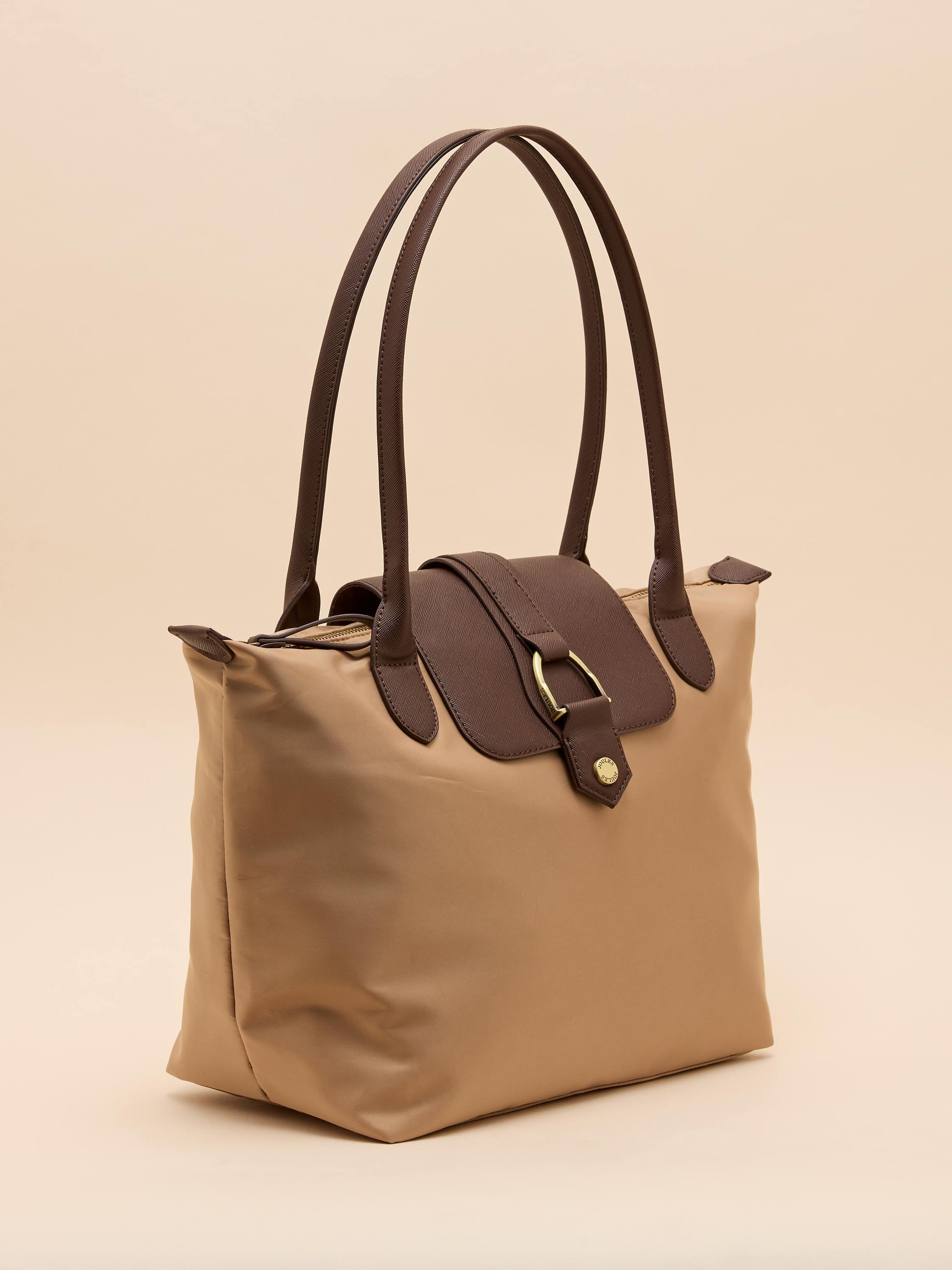 Edie Beige & Brown Shopper Bag