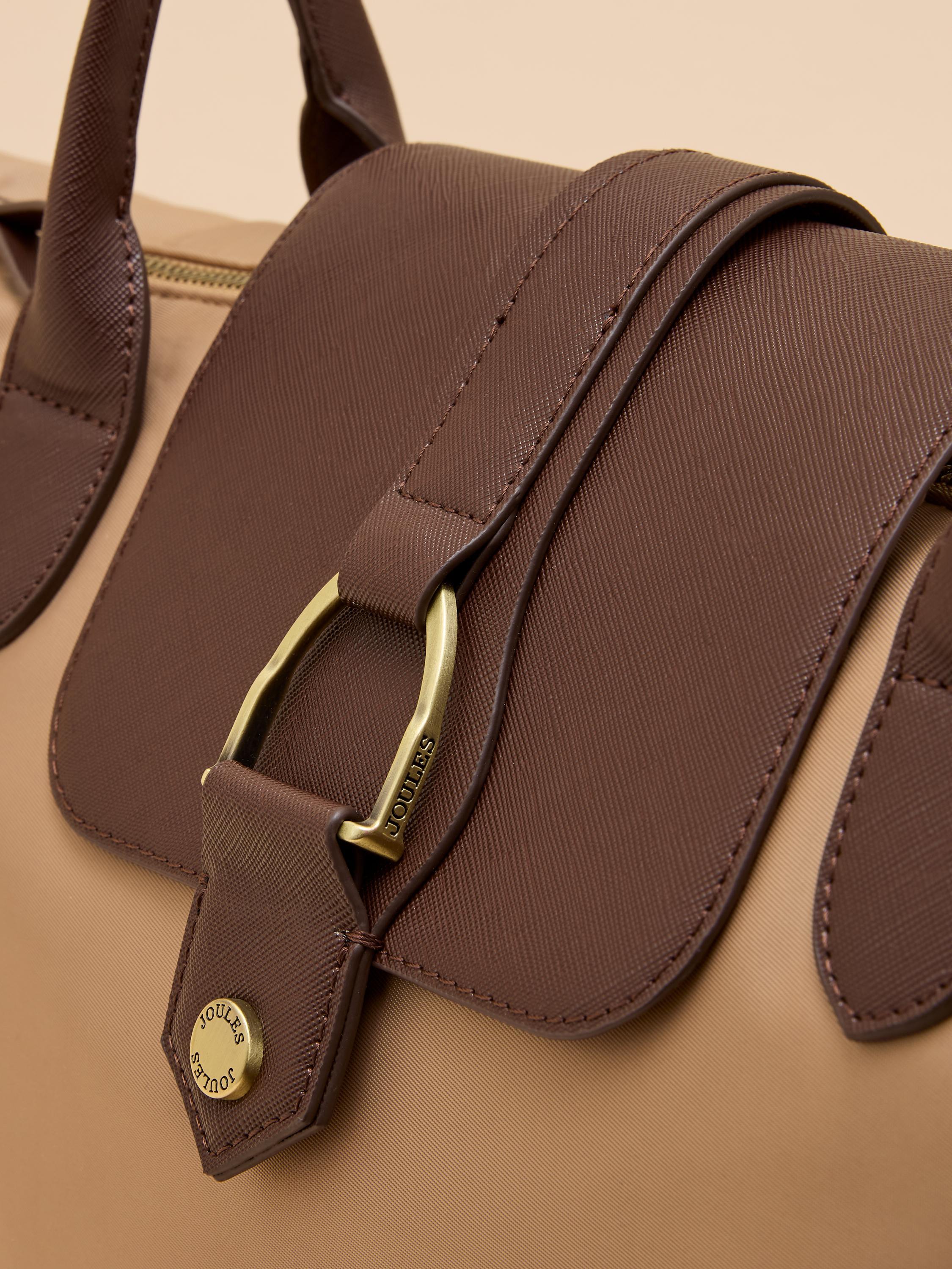 Edie Beige & Brown Shopper Bag