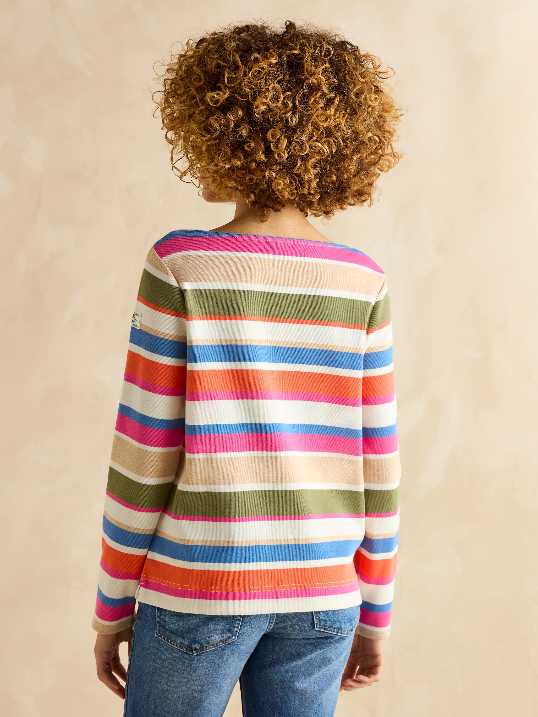 Harbour Pam Multi Boat Neck Printed Top